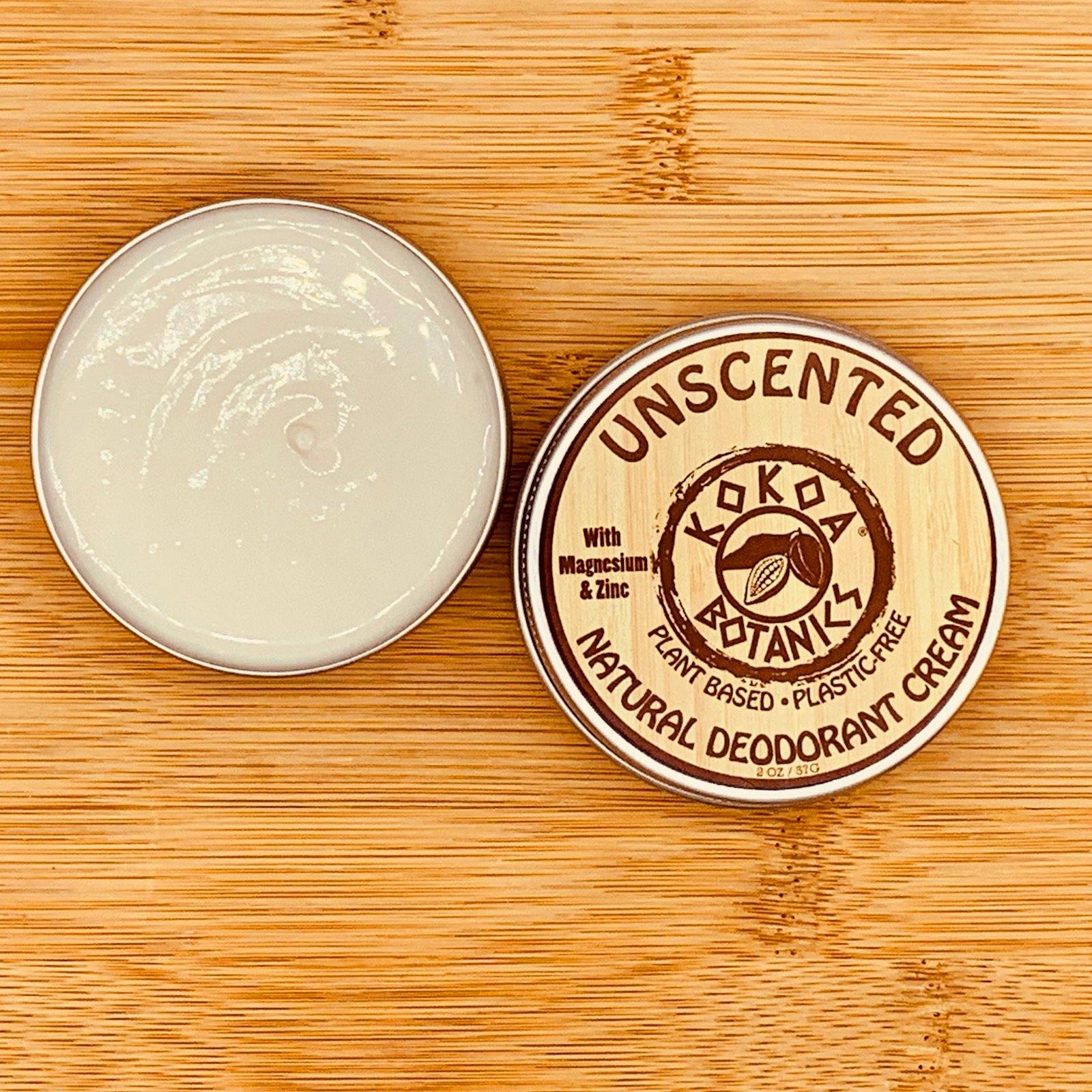 KOKOA BOTANICS deodorant Unscented - Natural Deodorant Cream 2.5 oz