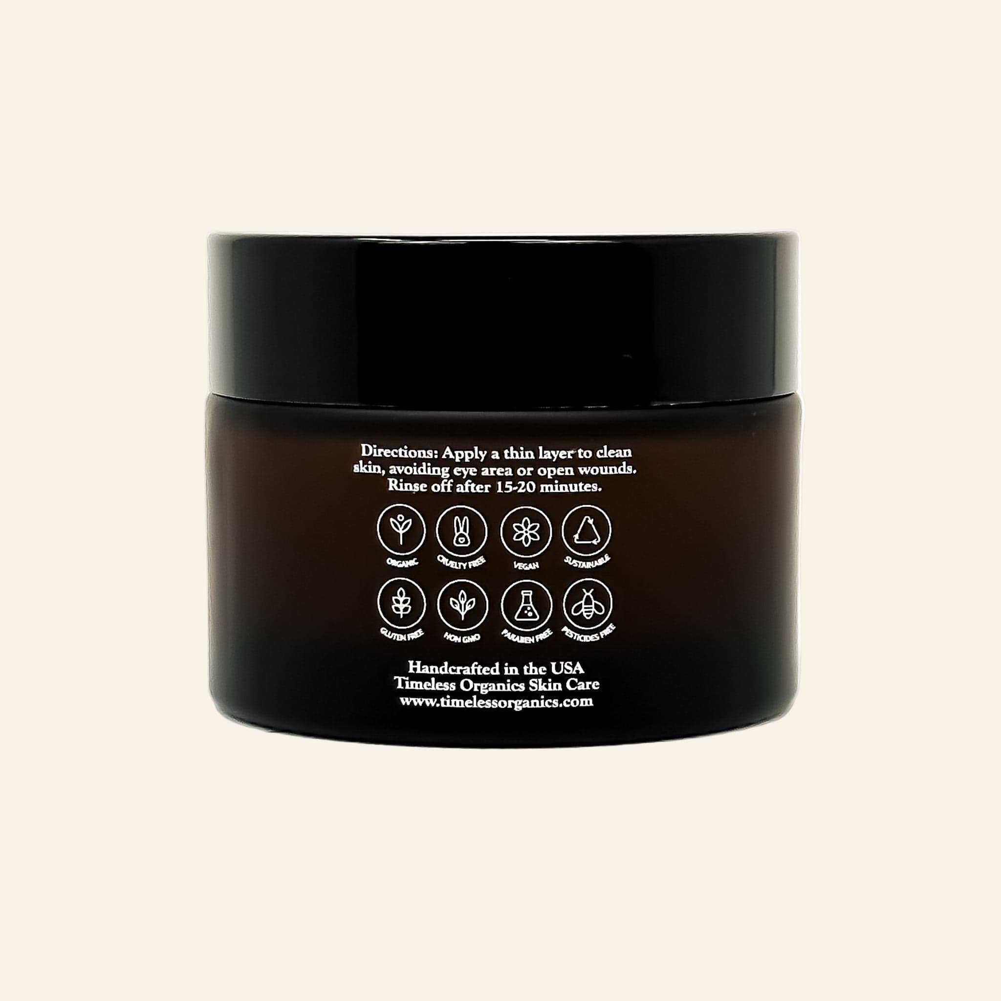 Timeless Organics Skin Care Masks Clarifying Detox Clay Mask