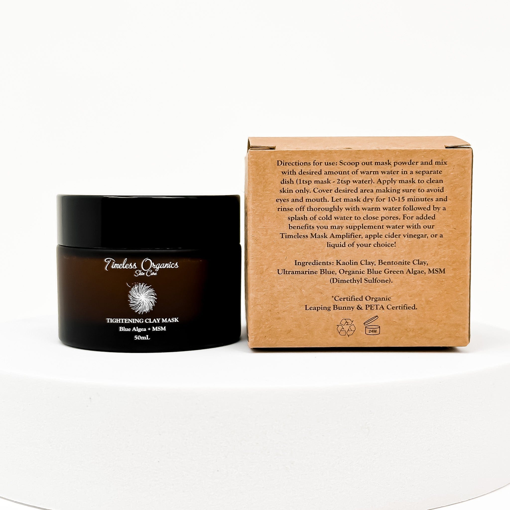Timeless Organics Skin Care Masks Tightening Clay Mask