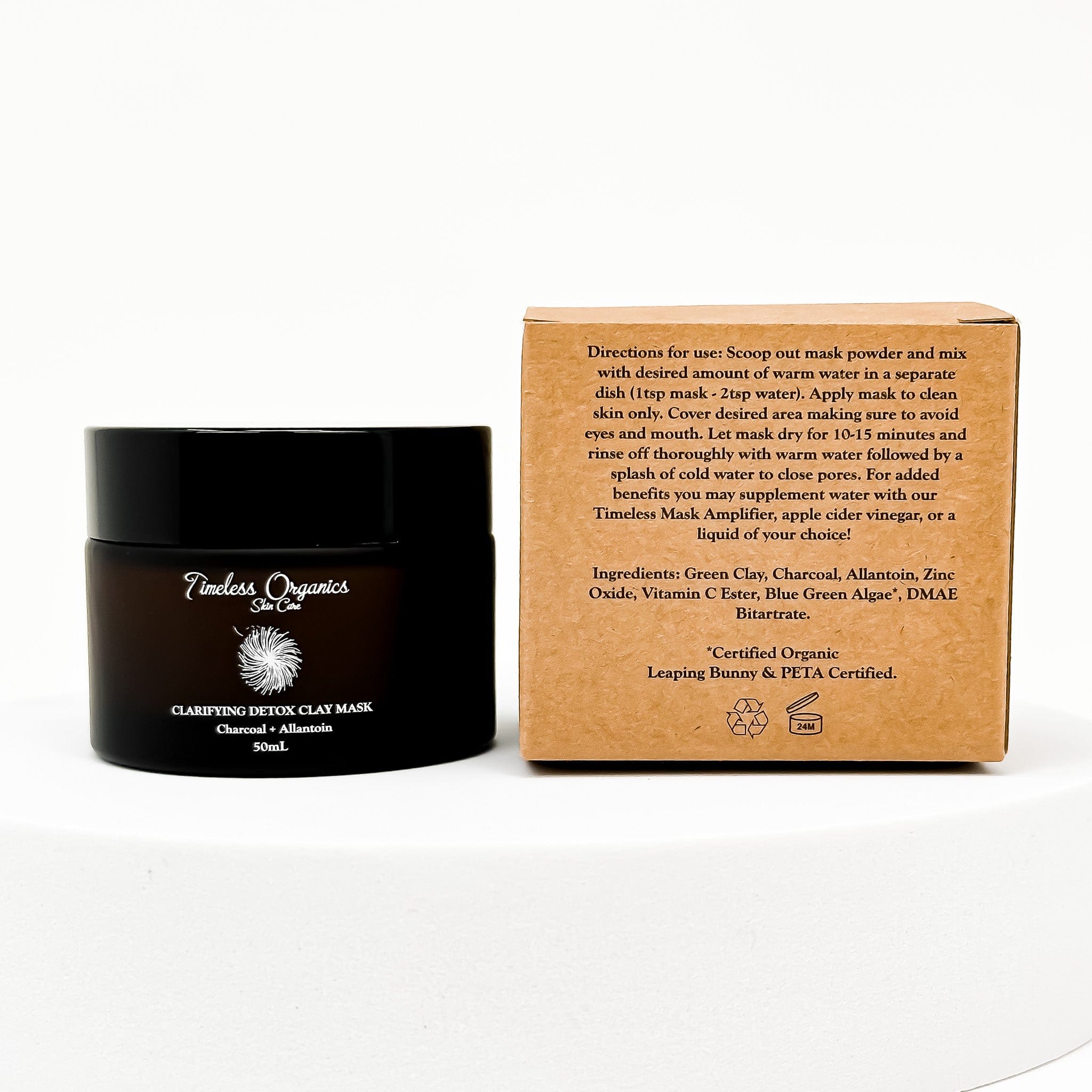 Timeless Organics Skin Care Masks Clarifying Detox Clay Mask
