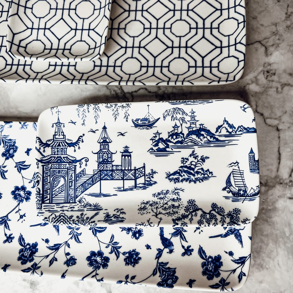 Gia Roma chinoiserie Chinoiserie Serving Set 4pc