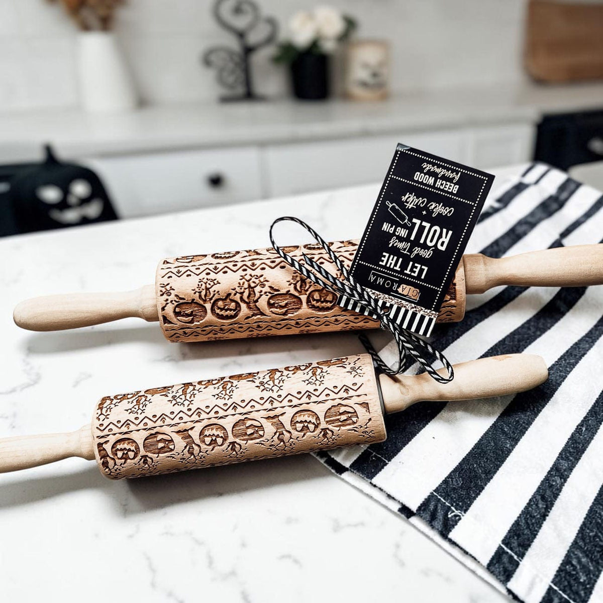 Gia Roma Rolling Pin, Kitchen Tools Halloween Rolling Pin Set