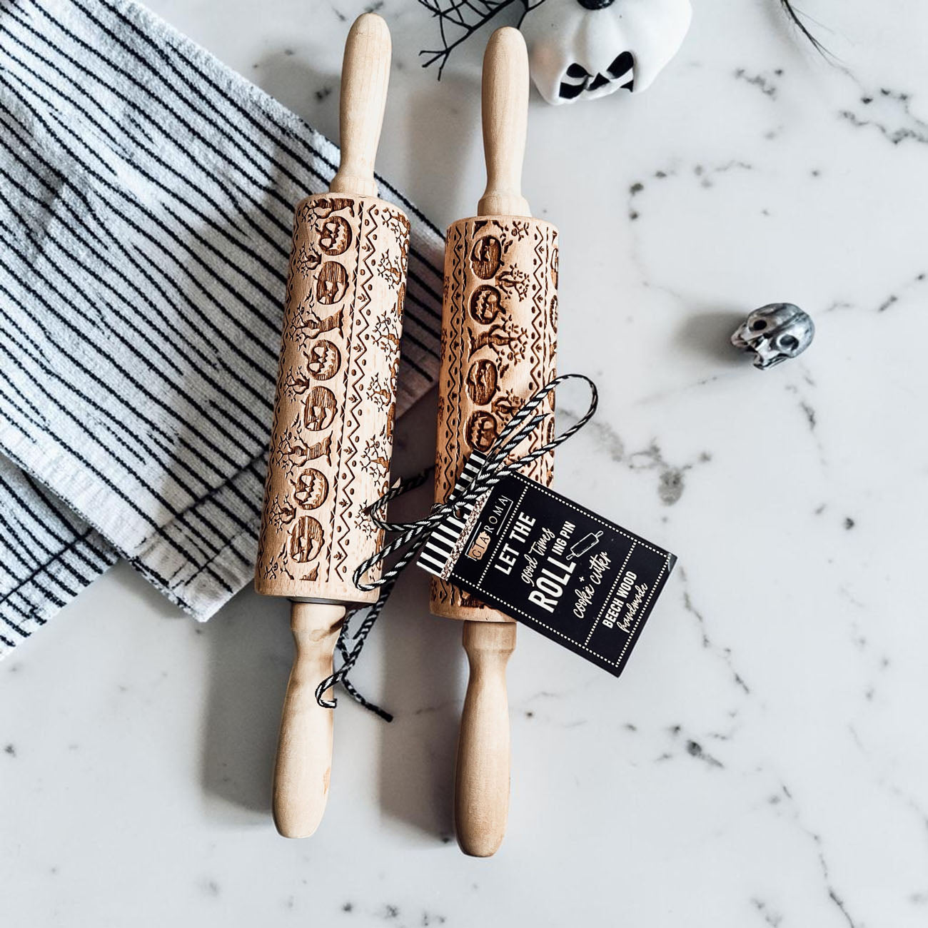 Gia Roma Rolling Pin, Kitchen Tools Halloween Rolling Pin Set
