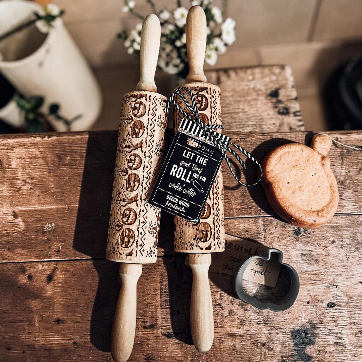 Gia Roma Rolling Pin, Kitchen Tools Halloween Rolling Pin Set
