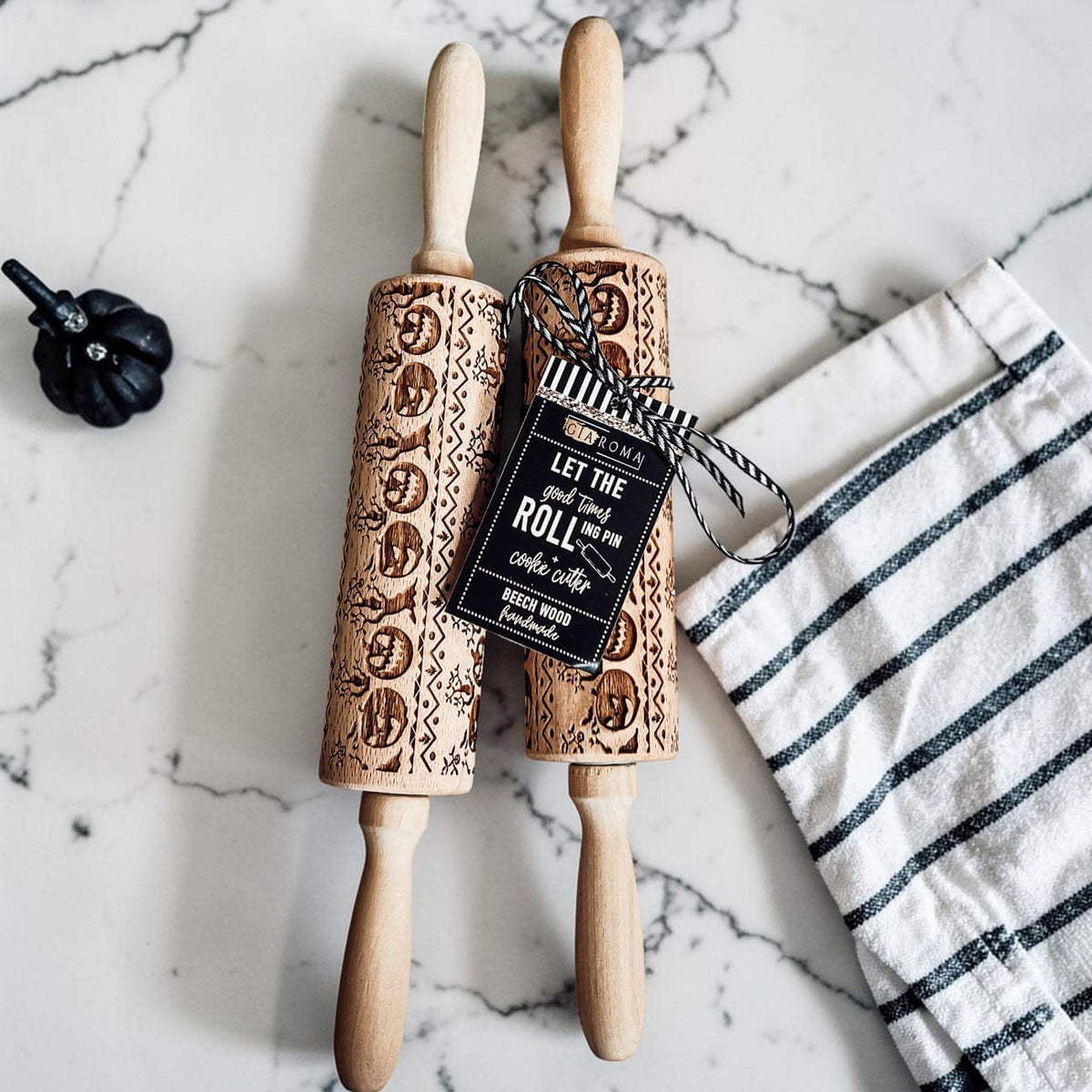 Gia Roma Rolling Pin, Kitchen Tools Halloween Rolling Pin Set