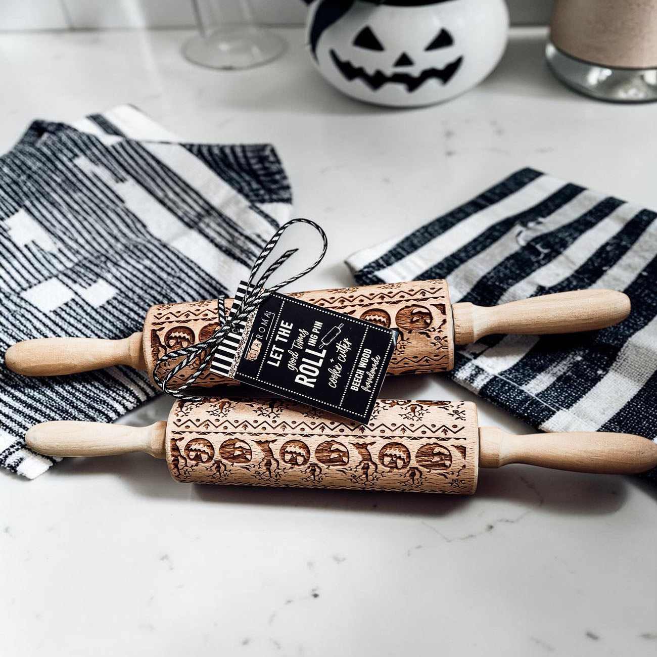 Gia Roma Rolling Pin, Kitchen Tools Halloween Rolling Pin Set