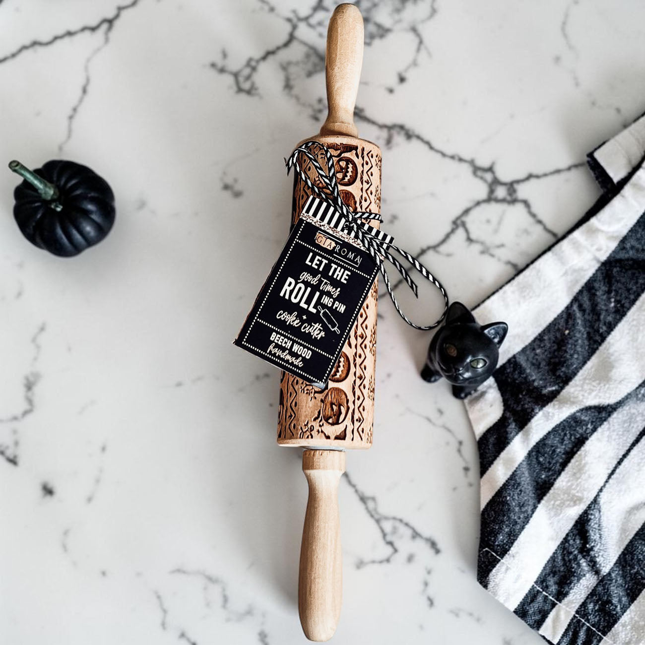 Gia Roma Rolling Pin, Kitchen Tools Halloween Rolling Pin Set