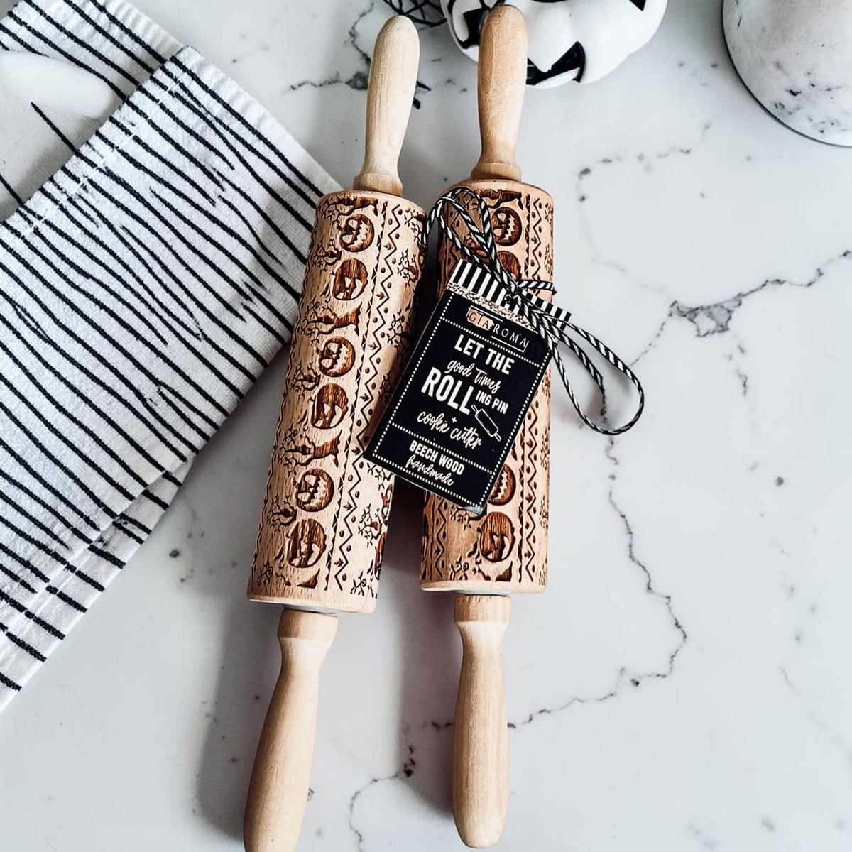 Gia Roma Rolling Pin, Kitchen Tools Halloween Rolling Pin Set