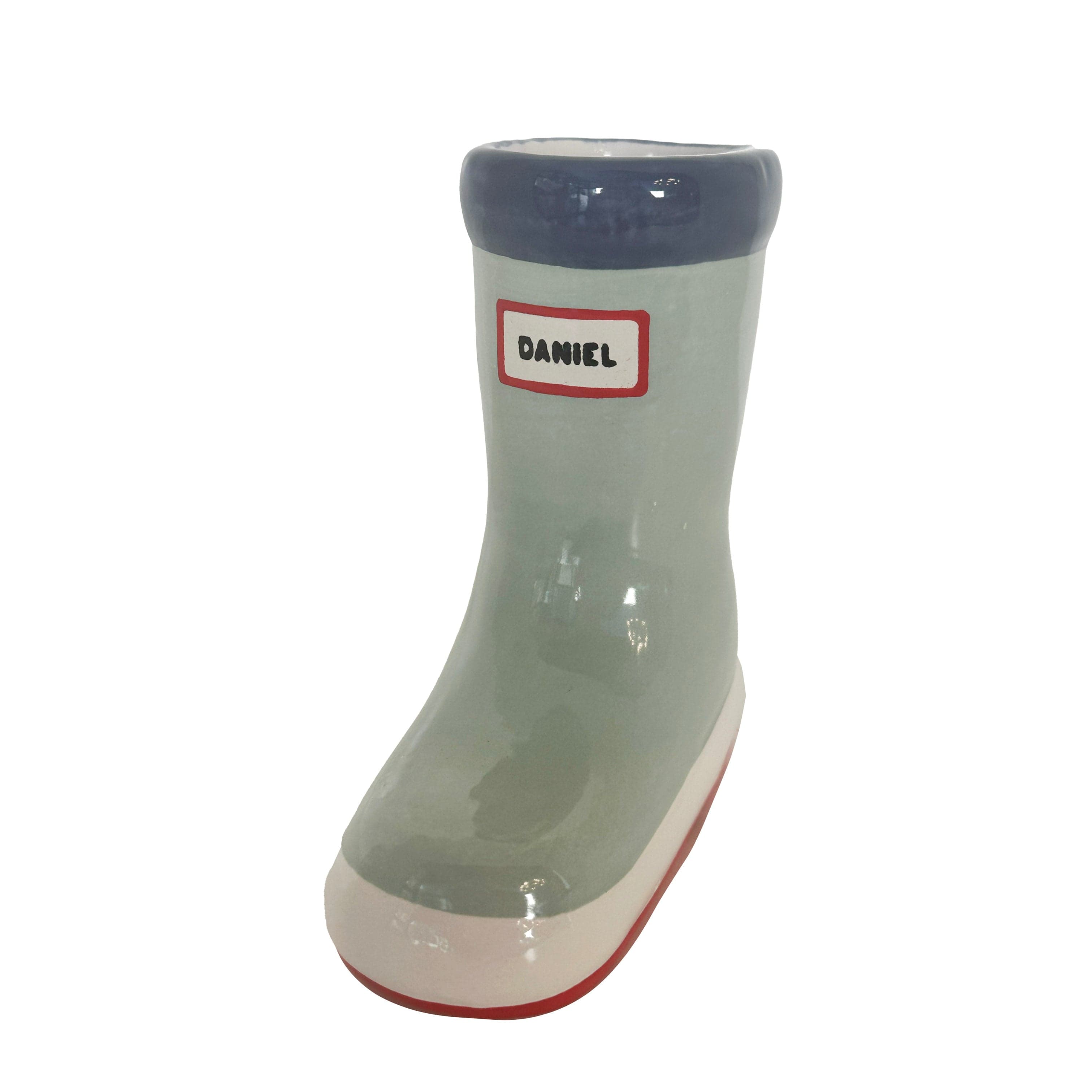 Ruby Clay Company Multicolor Rainboot Vase in Sage