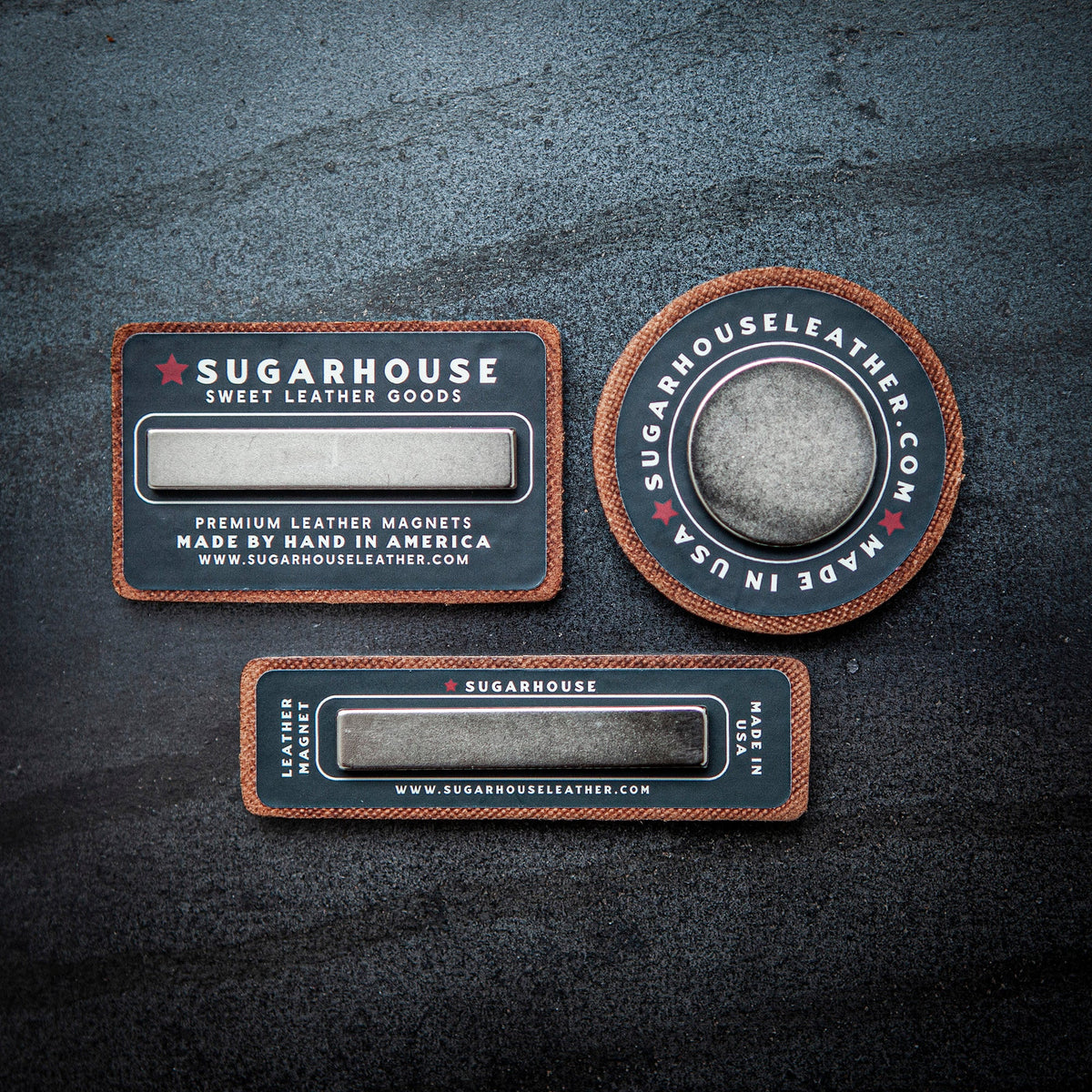 Lake Time Leather Magnet Block Style