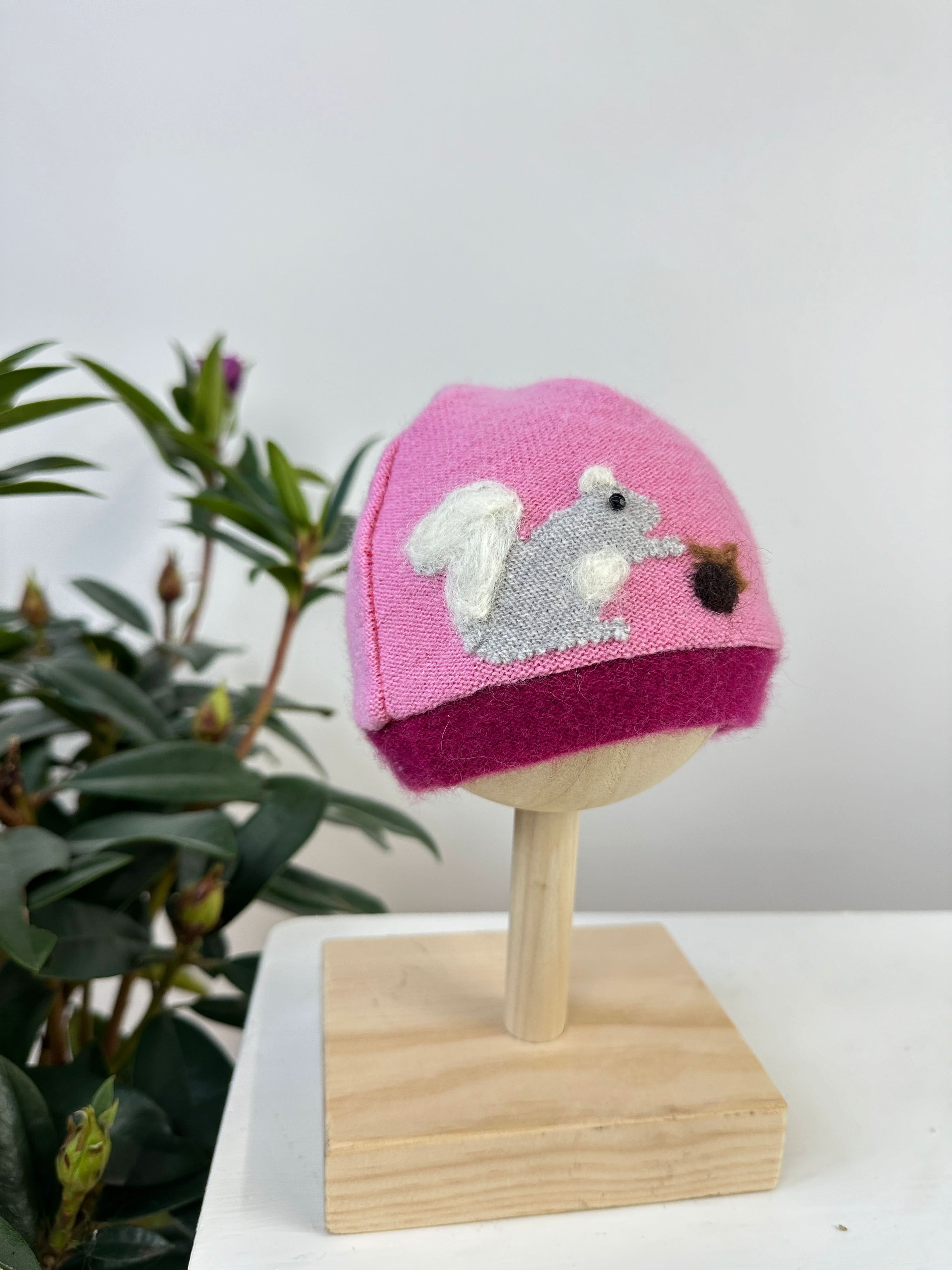 Ash & Rose hat Plum Squirrel Cashmere Hat - Newborn