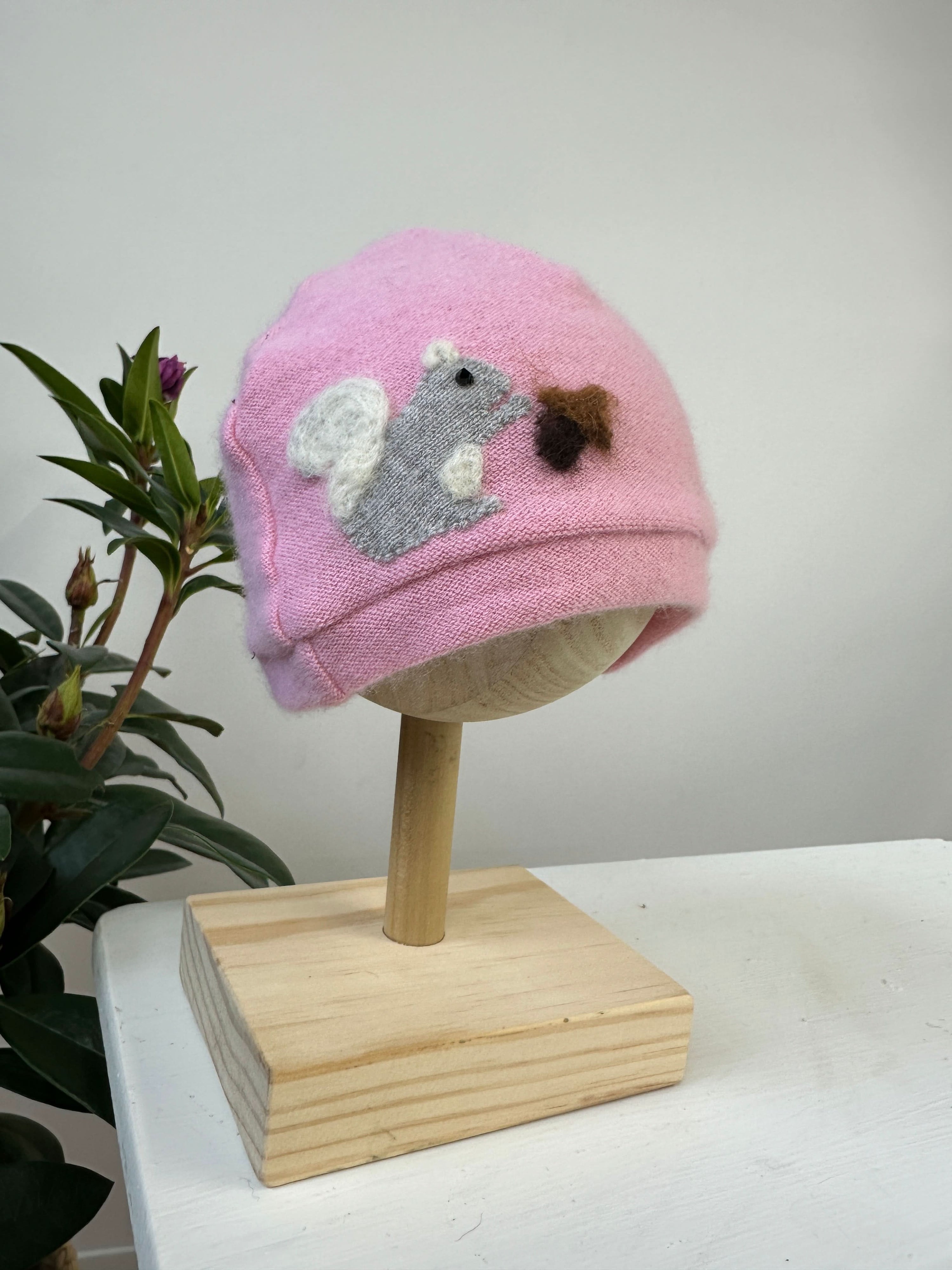 Ash & Rose hat Pink Squirrel Cashmere Hat - Baby