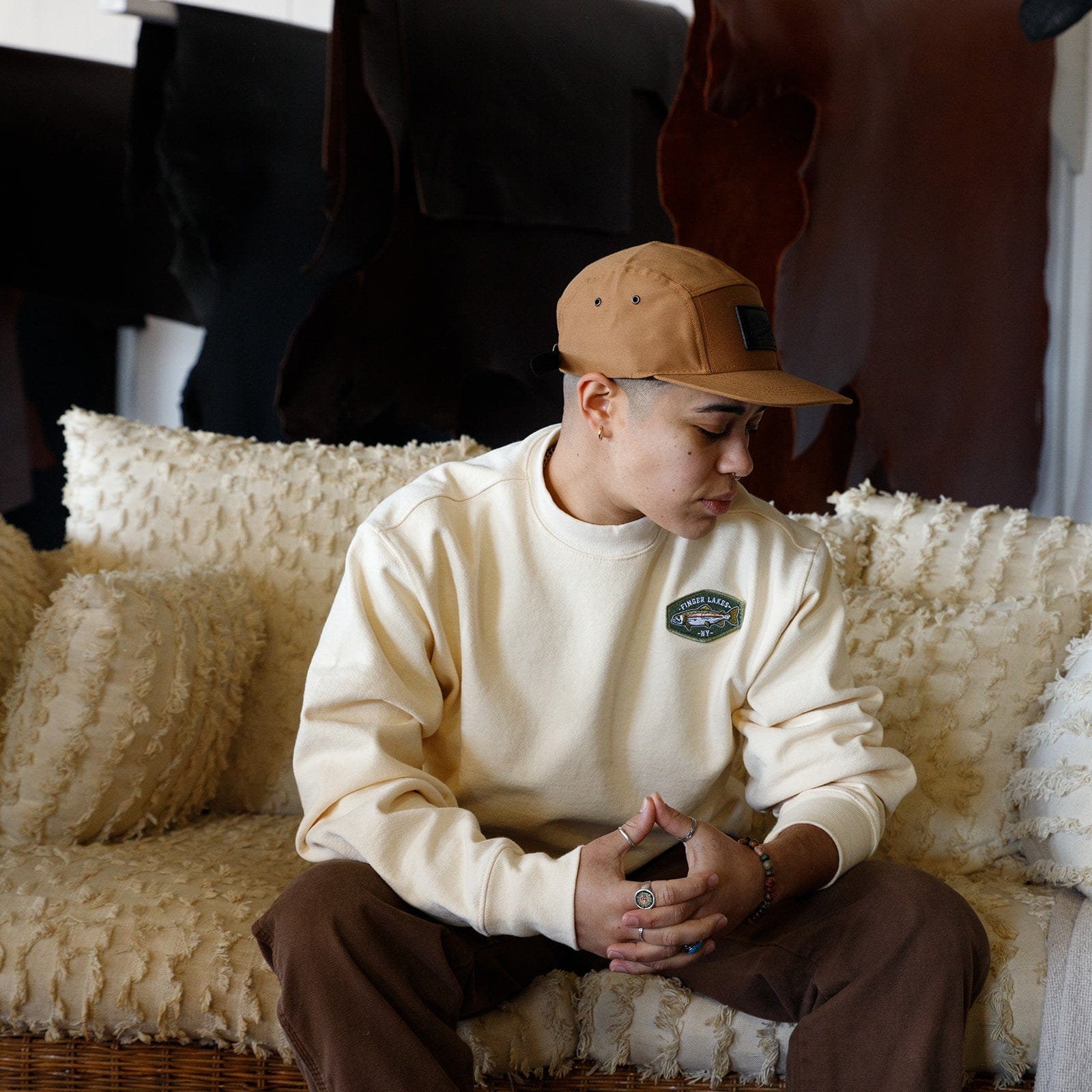 The Local Branch Sweatshirt The Local Branch Trout Heavyweight Sweatshirt - USA Made