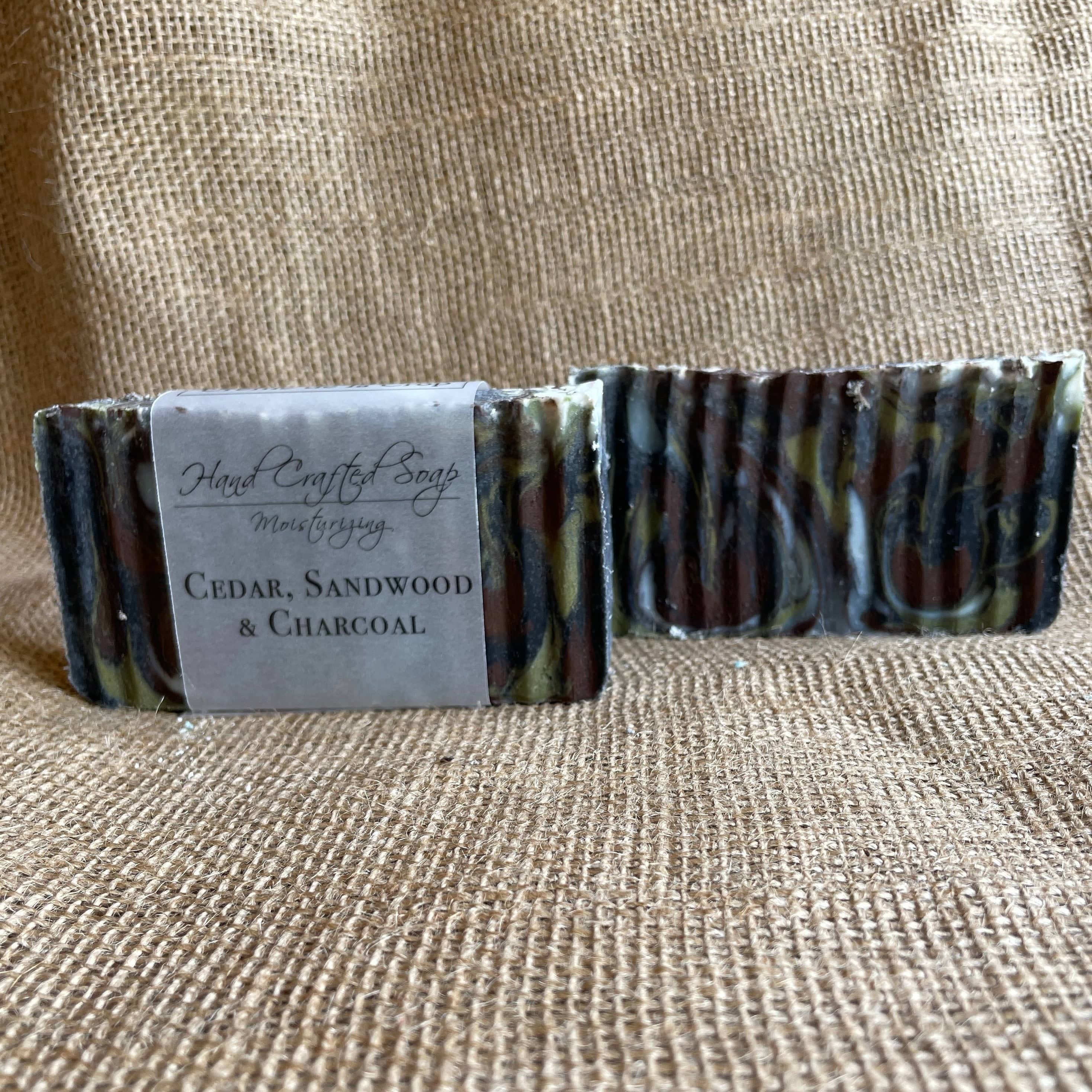 Creme de la Crop Hand Crafted Soap - Cedar, Sandalwood Charcoal