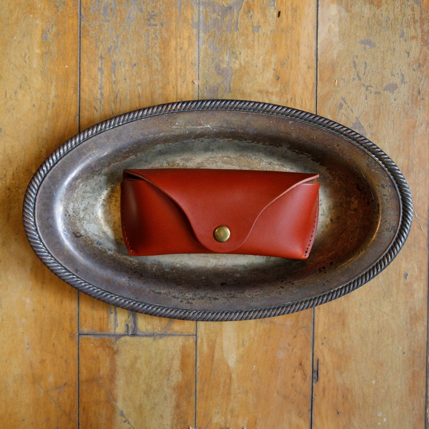The Local Branch Leather Saddle Leather Glasses Case - USA Made