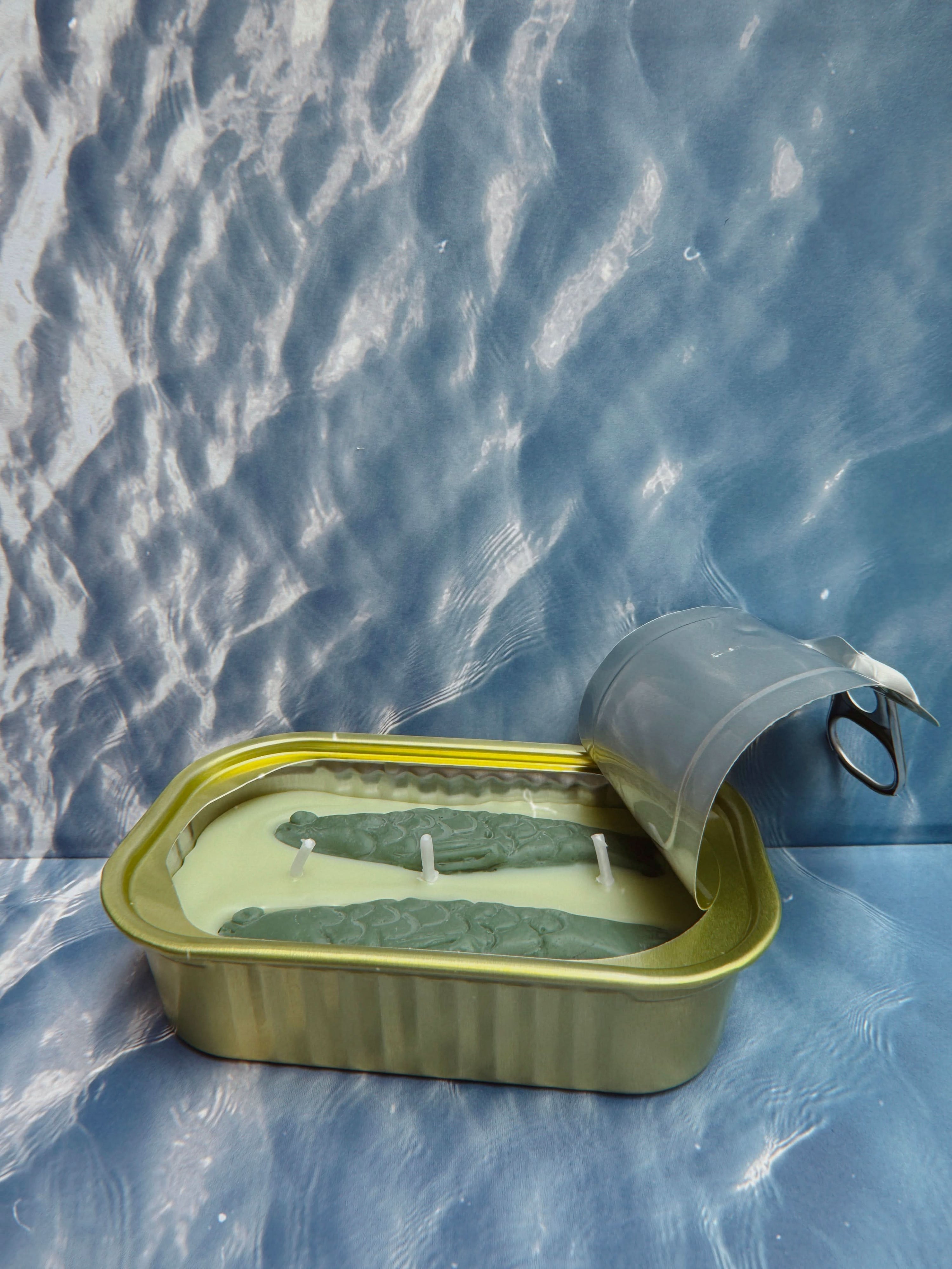 Tinned Candle Tinned Fish Candle - Green Tea & Lemongrass