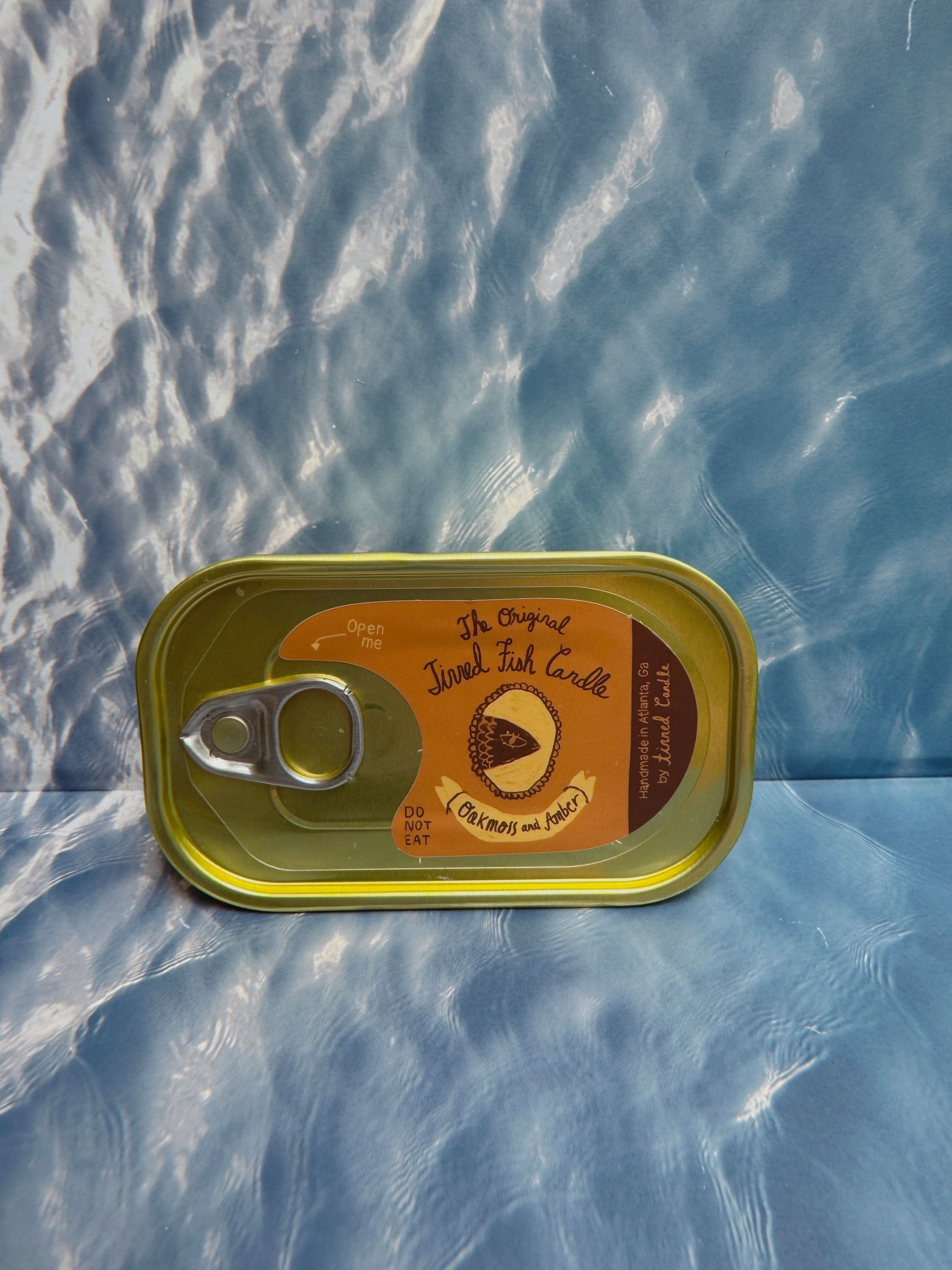 Tinned Candle Tinned Fish Candle - Oakmoss & Amber