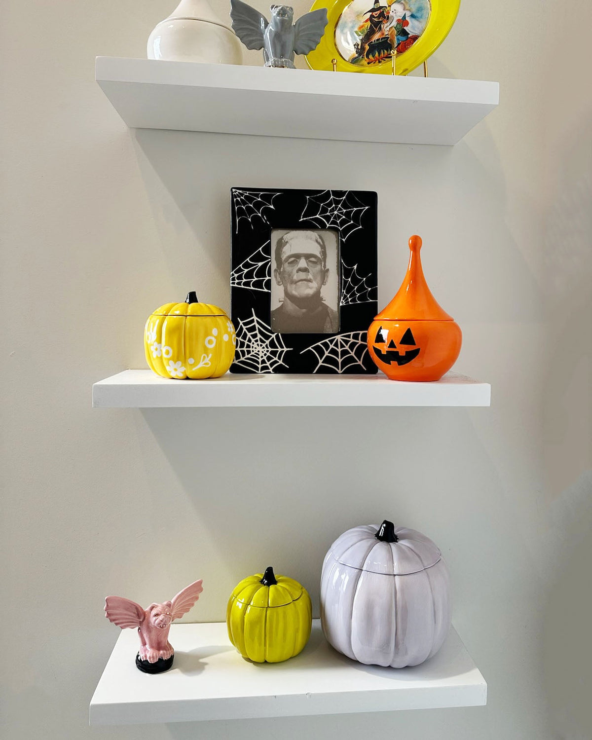 Solid Cactus Green Pumpkin Jars