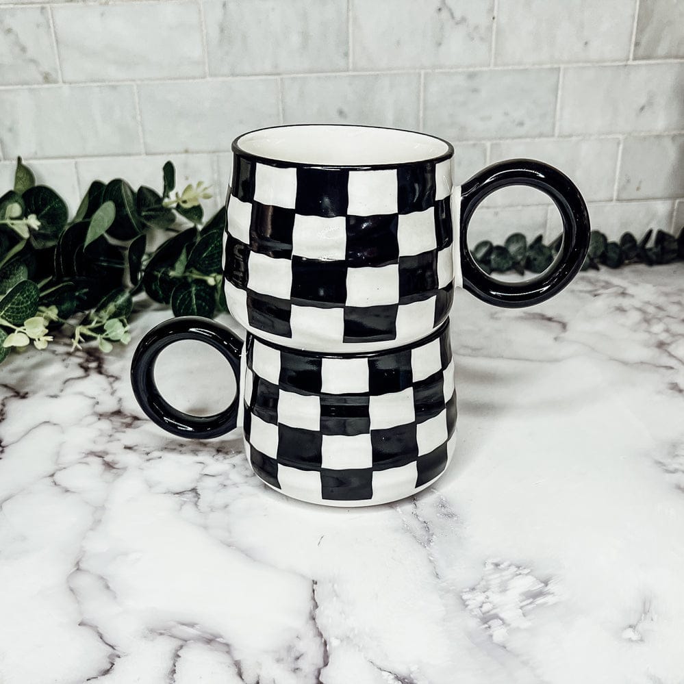 BW Checkered Mug - My American Goods
