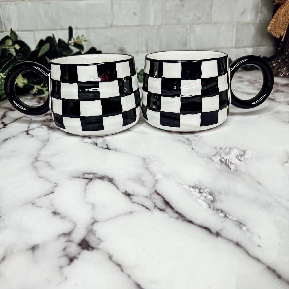 BW Checkered Mug - My American Goods