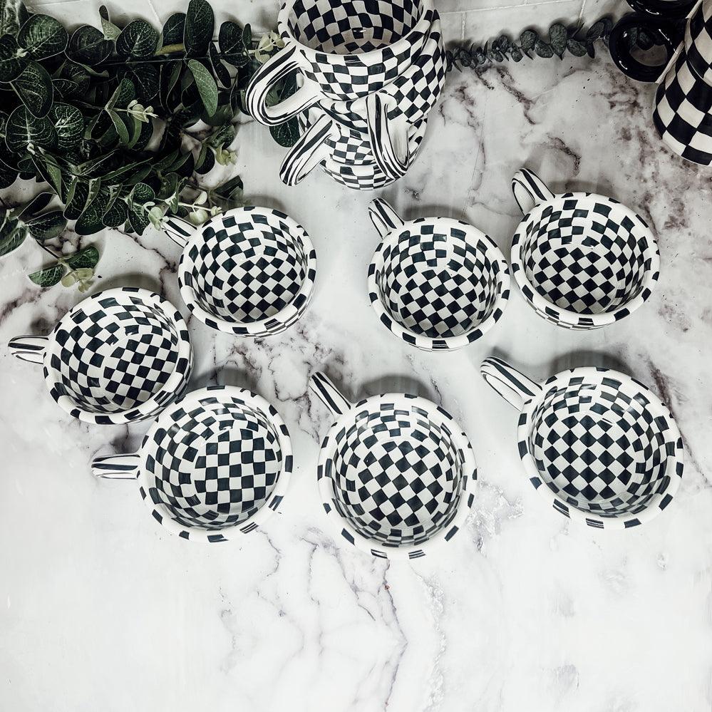 Small BW Checkered Mug - My American Goods