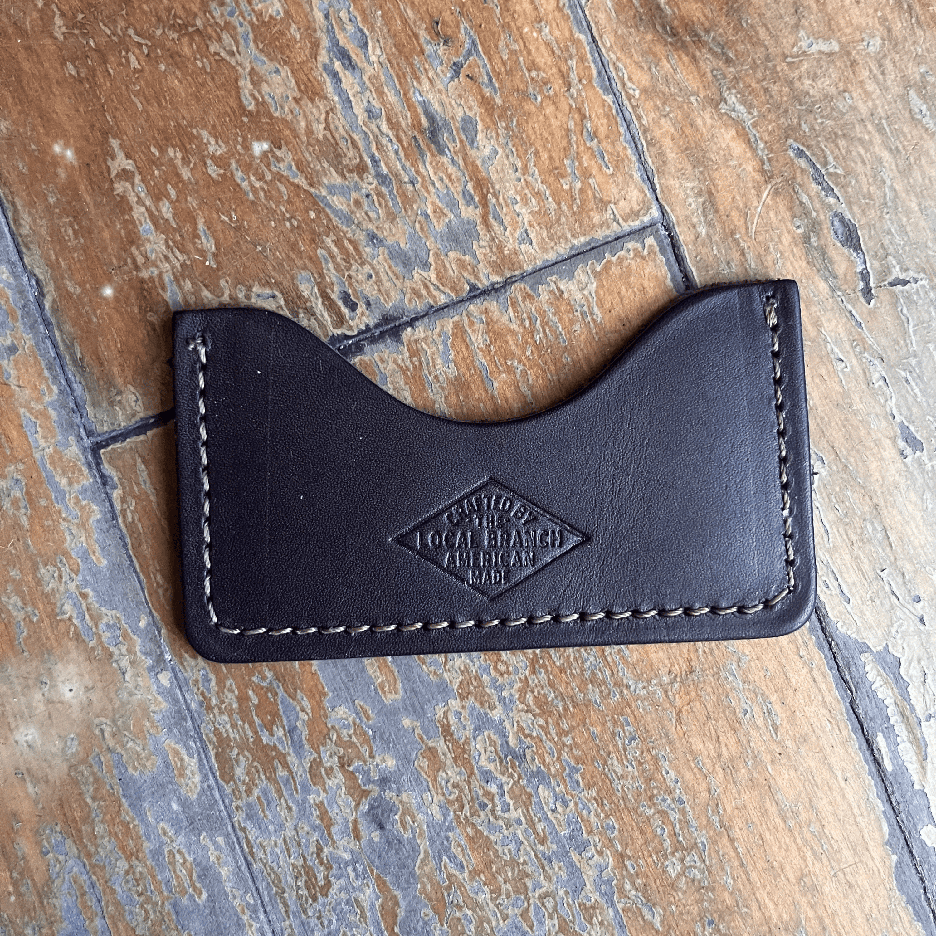 The Local Branch Leather Chocolate Leather Slip Wallet