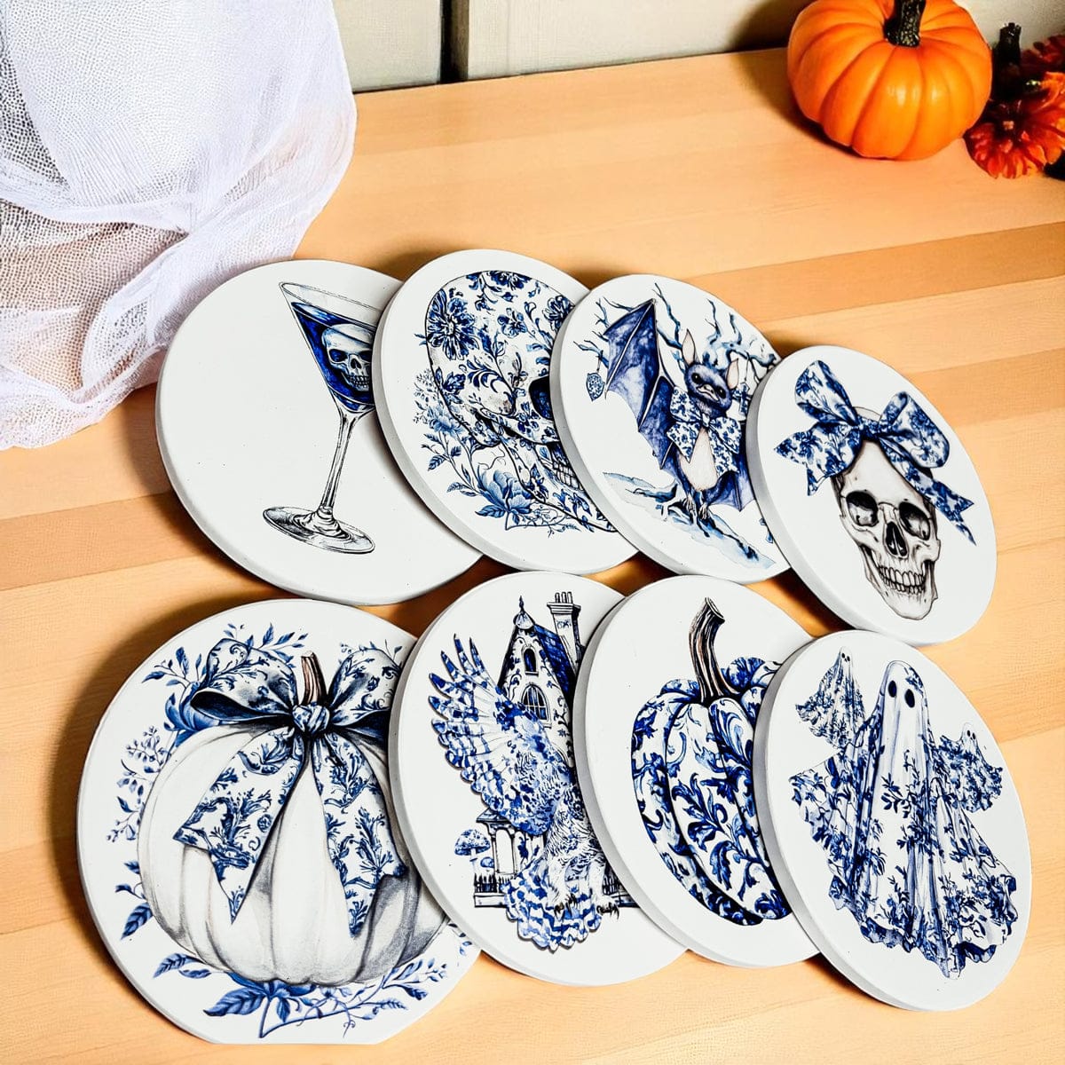 Gia Roma Coaster Chinoiserie Halloween Coasters