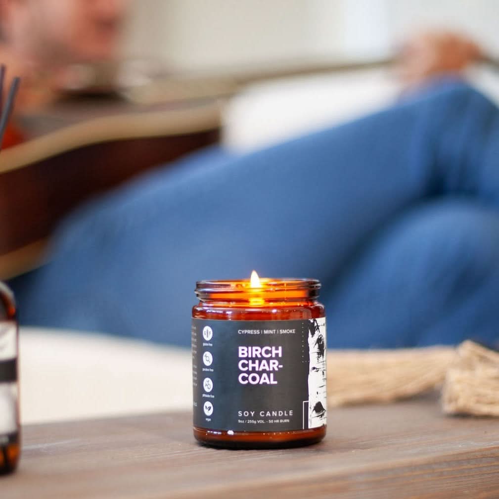 Birch Charcoal Soy Candle - My American Goods