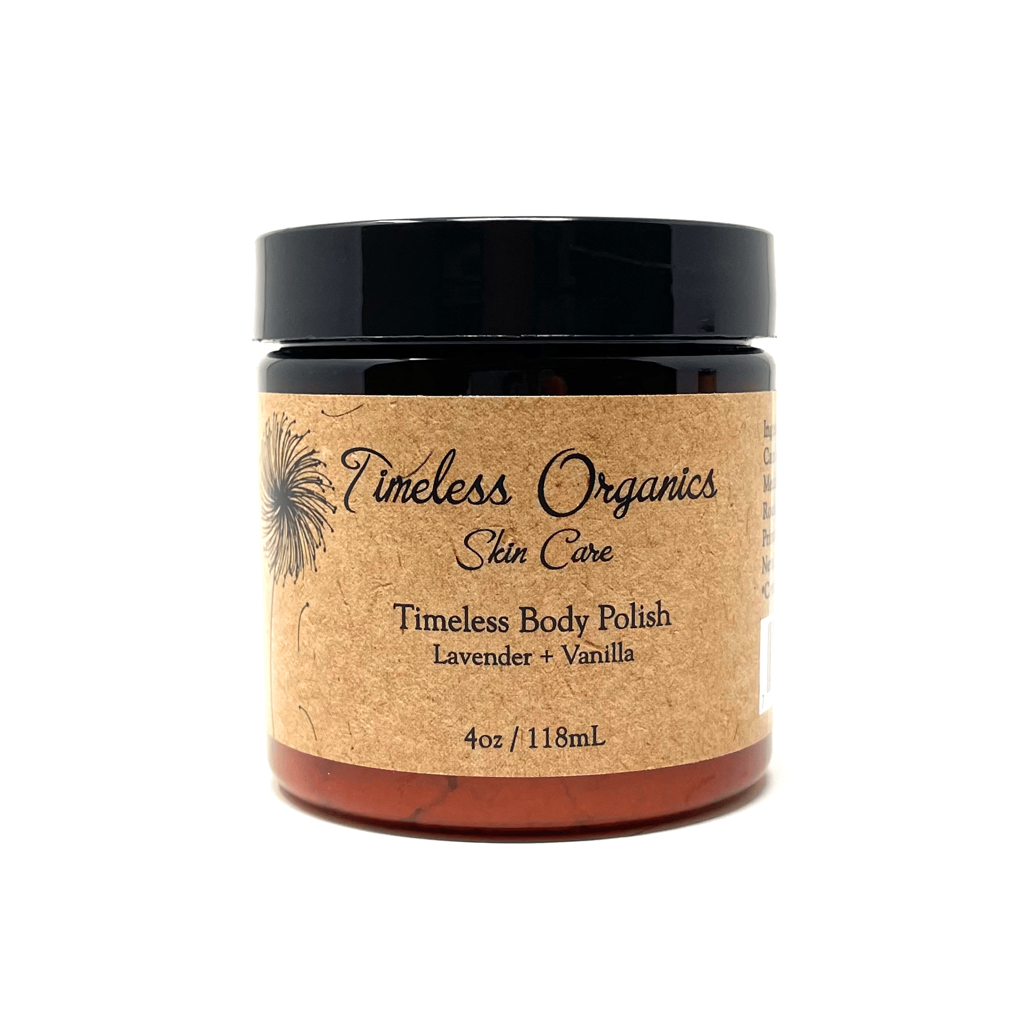 Timeless Organics Skin Care Scrub Body Polish - Lavender + Vanilla