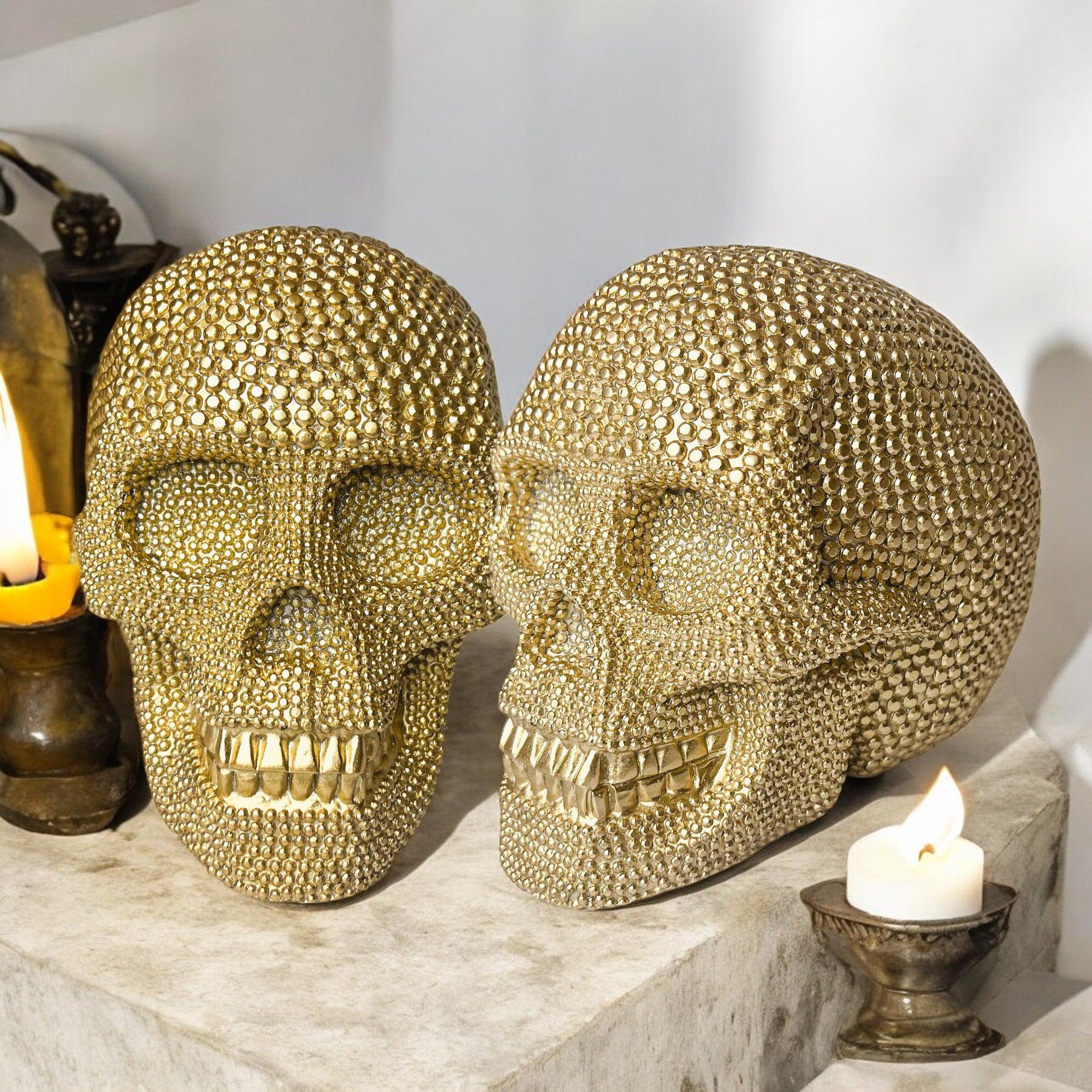 Resin Skull Silver - My American Goods