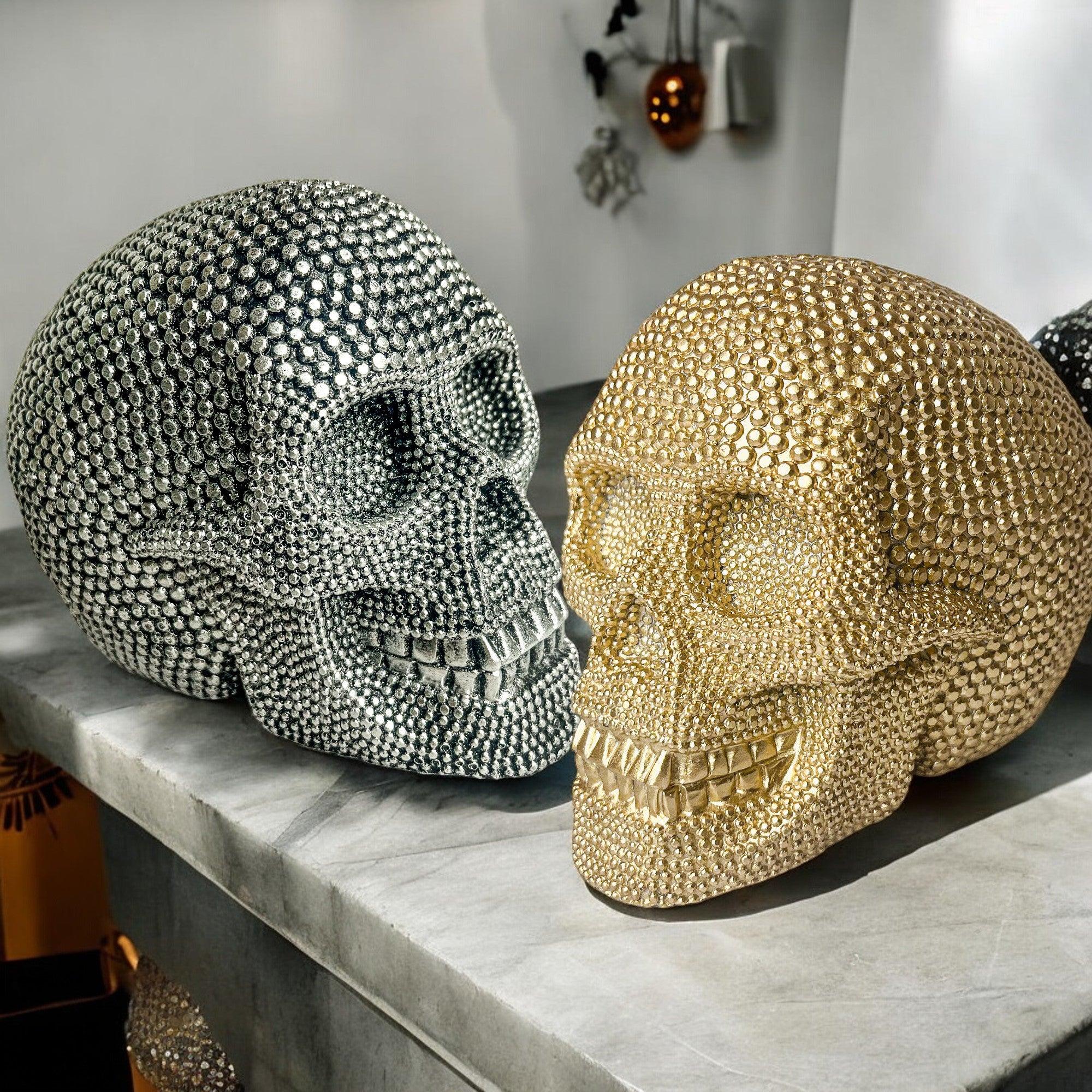 Resin Skull Silver - My American Goods