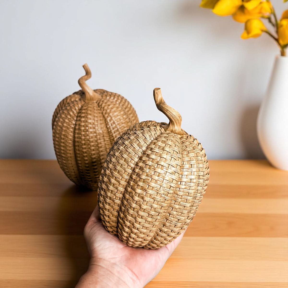 Rattan Pumpkins - My American Goods