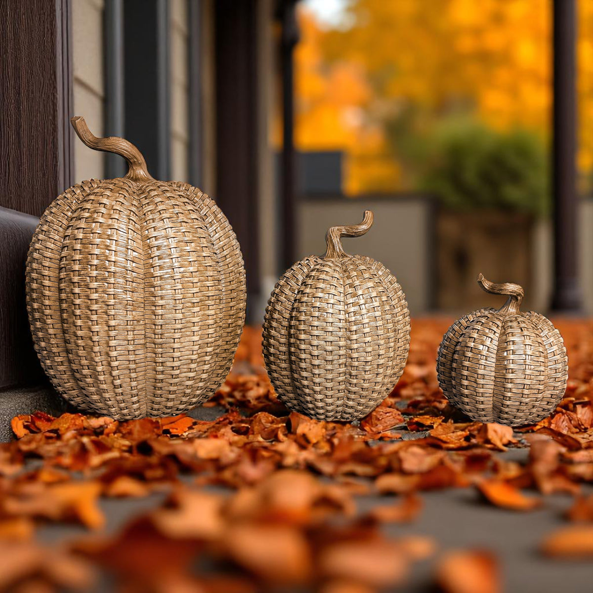 Rattan Pumpkins - My American Goods