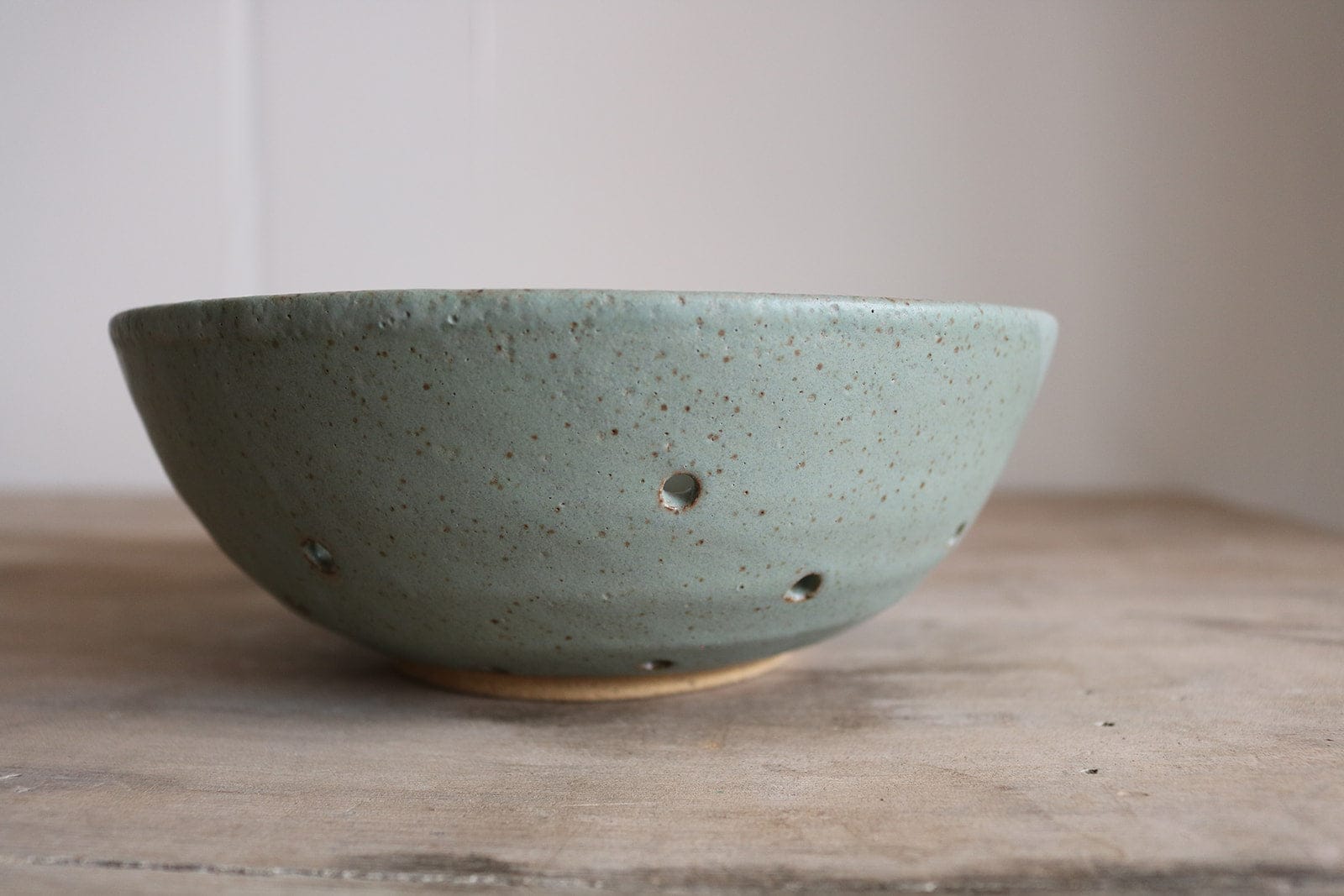 KJ Pottery Bowl Moss Green / Glazed Rim Berry Bowl