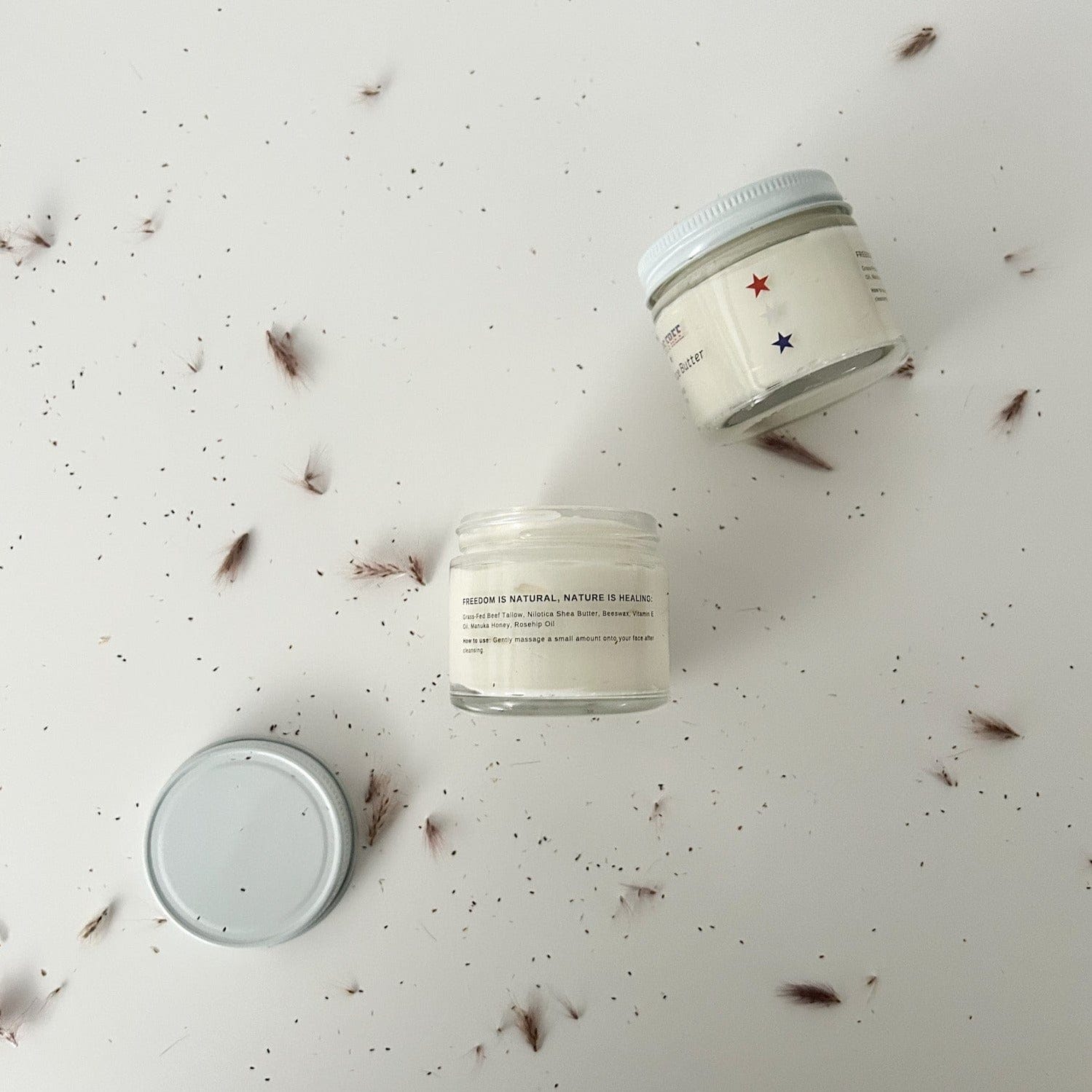 Born To Be Free Face cream 2 oz Glass Jar Hydrating Face Butter without Essential Oils