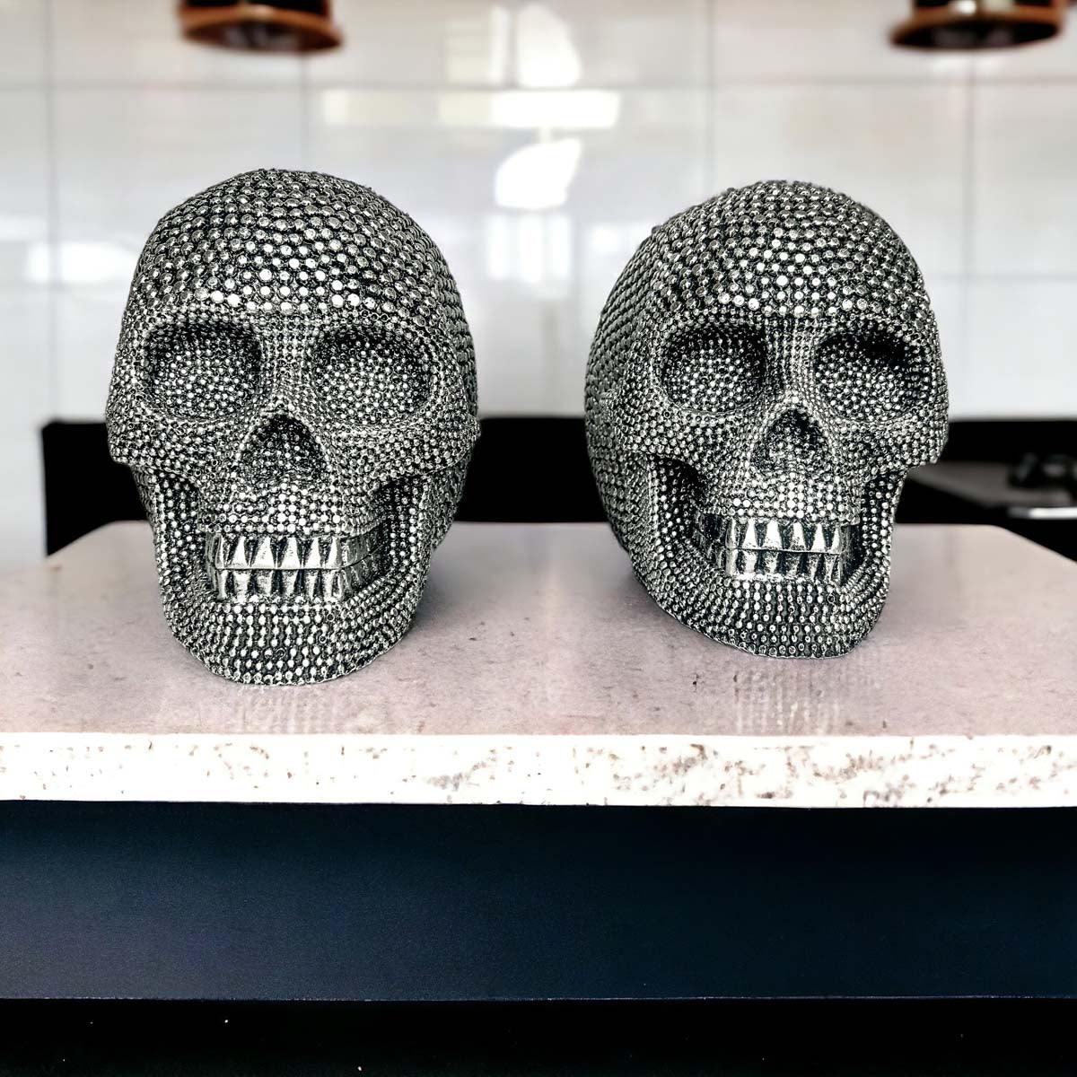 Resin Skull Silver - My American Goods
