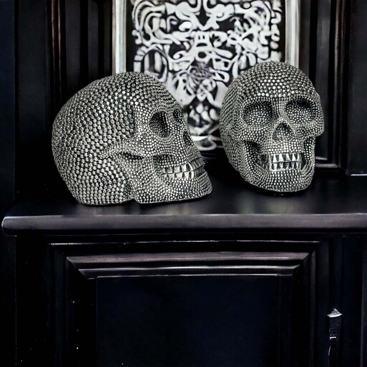 Resin Skull Silver - My American Goods