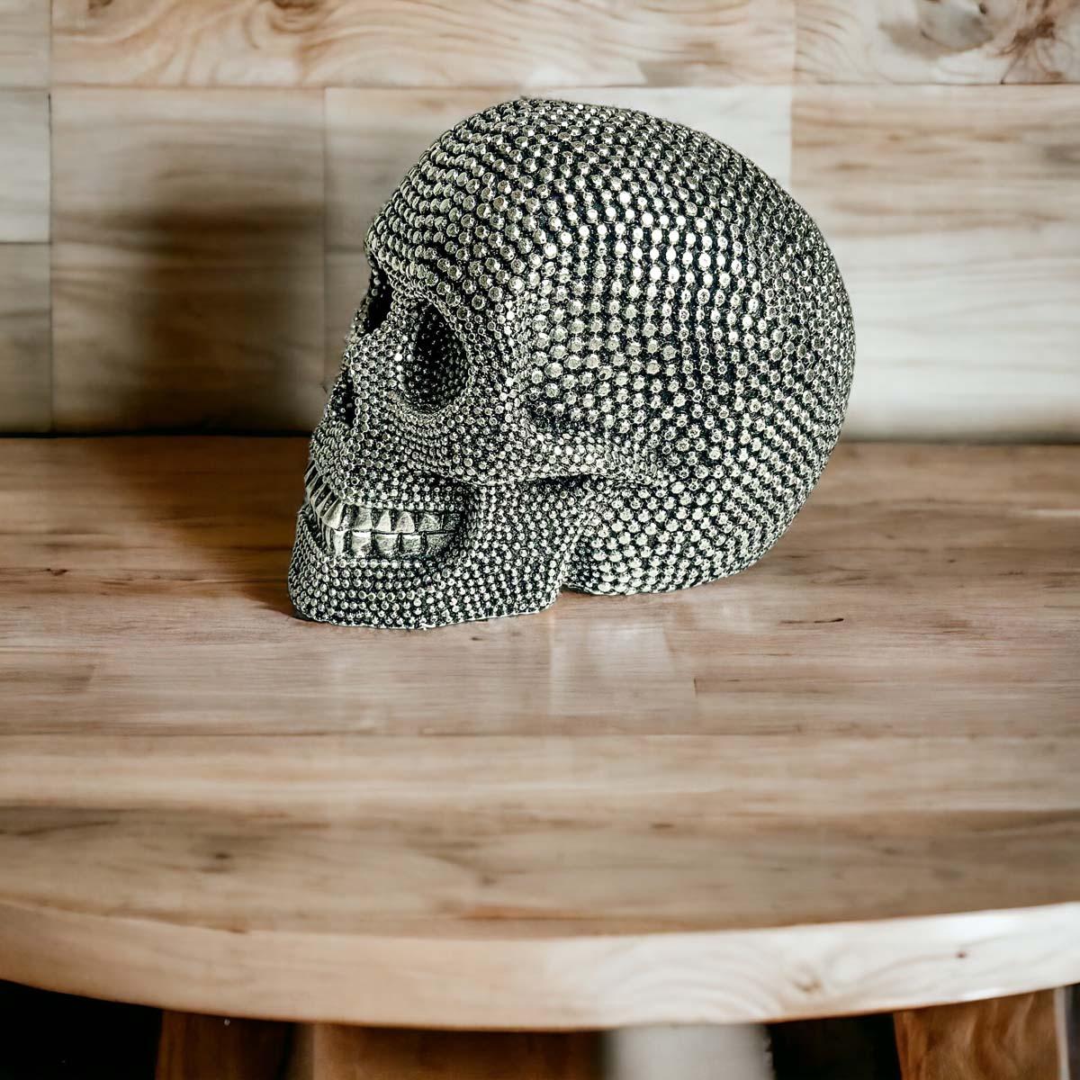 Resin Skull Silver - My American Goods