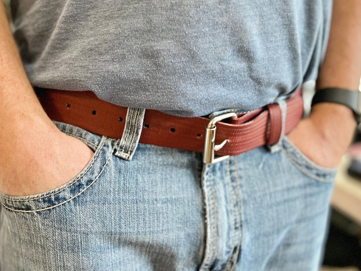 Red Rubber Fire Hose Belt