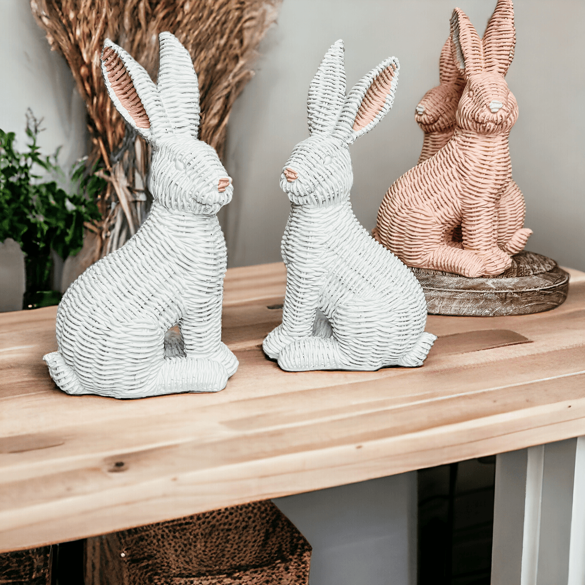 Gia Roma Easter Decorations Basket Weave Bunny