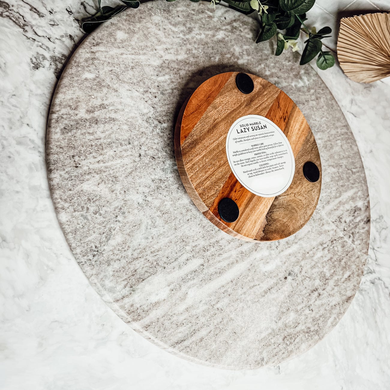 Gia Roma Charcuterie Marble Lazy Susan