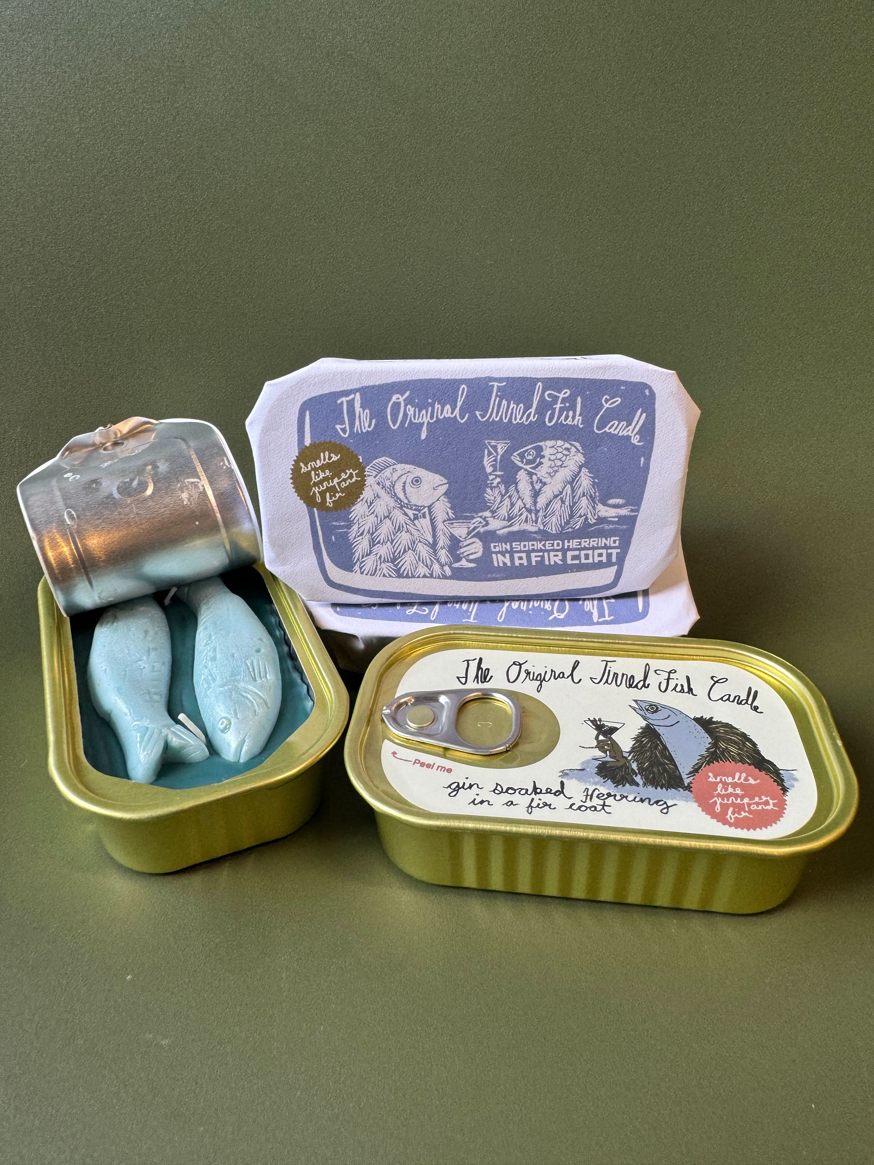 Tinned Fish Candle - Juniper and Fraser Fir - My American Goods