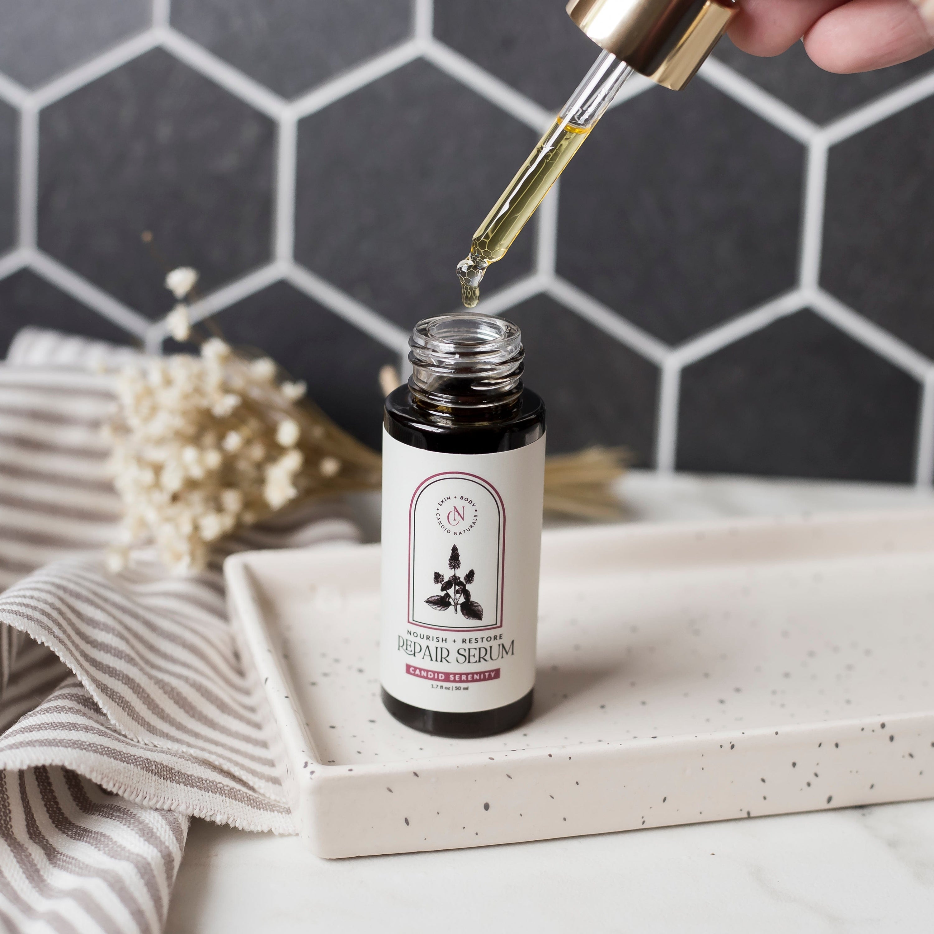 Candid Naturals Skin Care Set Herbal-Infused Repair Serum | Nourish + Restore
