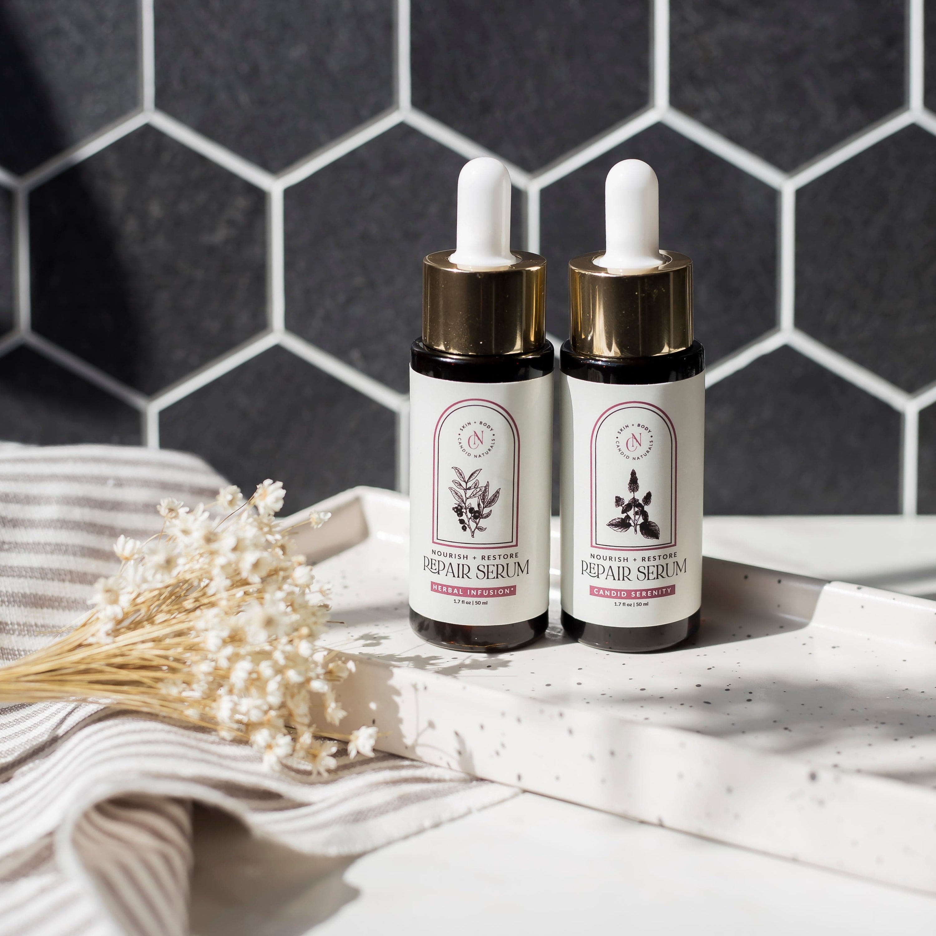 Candid Naturals Skin Care Set Herbal-Infused Repair Serum | Nourish + Restore