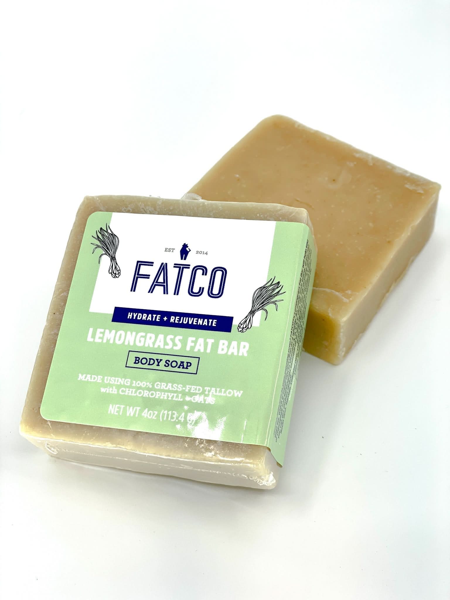 FATCO Skincare Products Lemongrass Fat Bar, 4 Oz