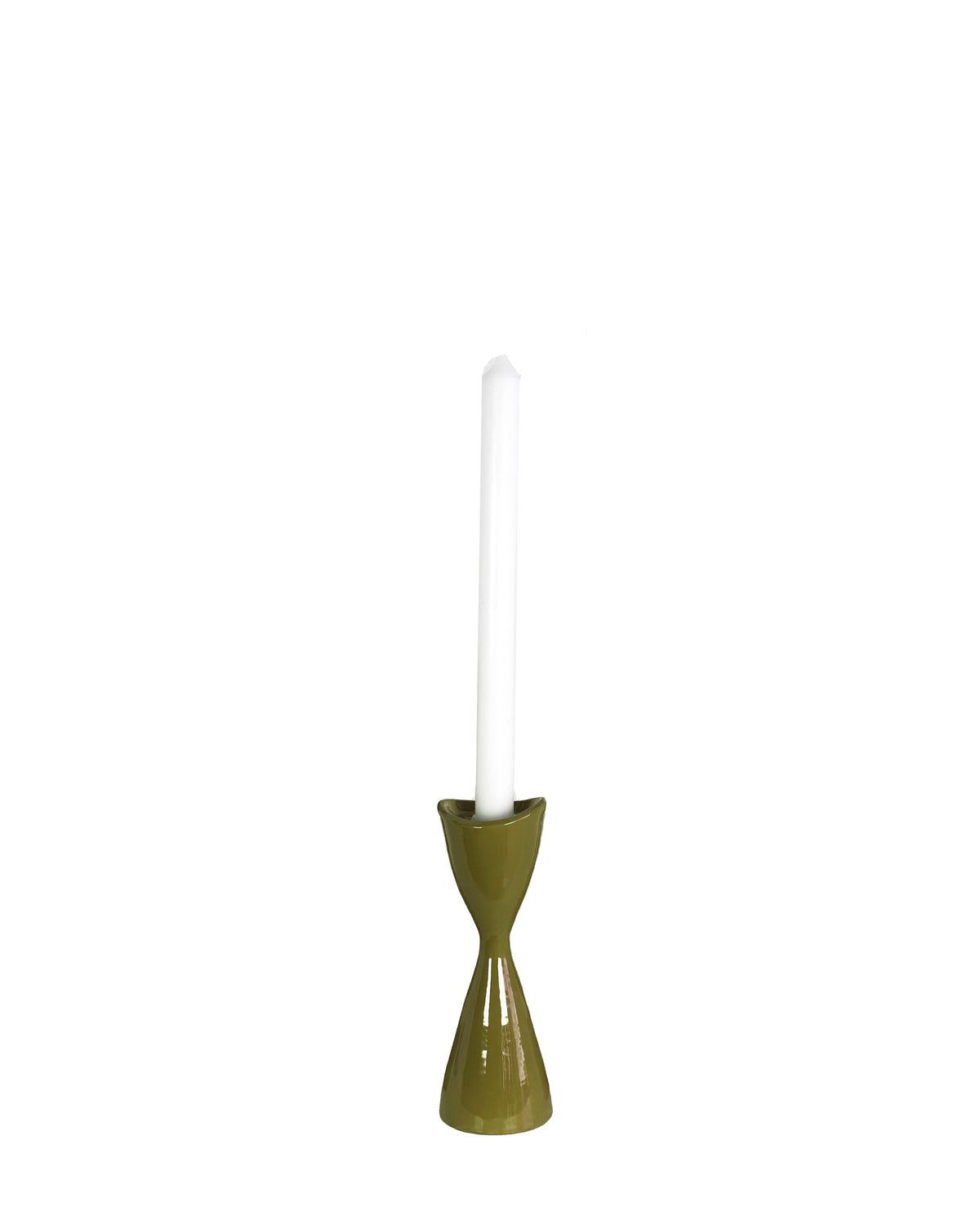 Tulip Candlestick Holders in Martini Green