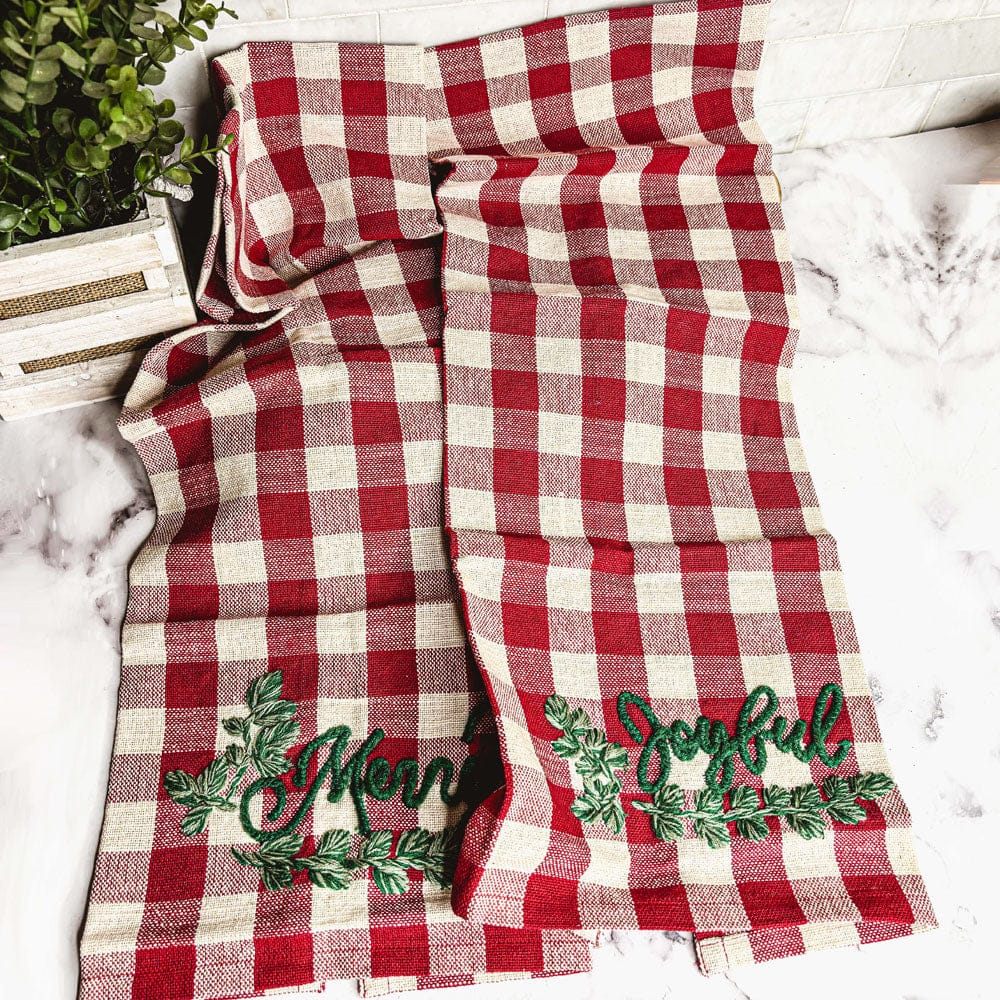 Gia Roma Dish Towel Holiday Charcuterie & Tartan Towel Set