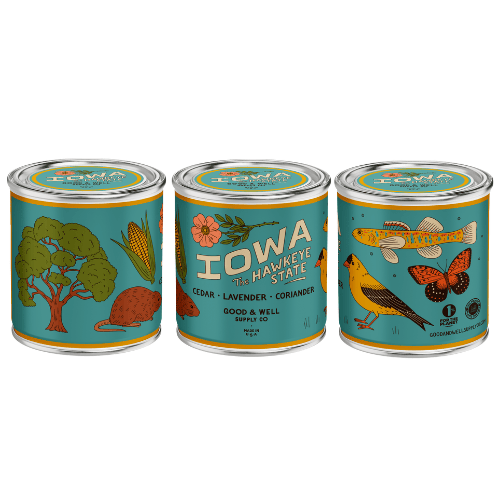 Good & Well Supply Co Candles Half Pint / 8oz / Cotton Wick Iowa State Candle