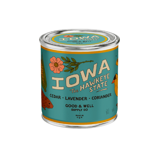 Good & Well Supply Co Candles Half Pint / 8oz / Cotton Wick Iowa State Candle