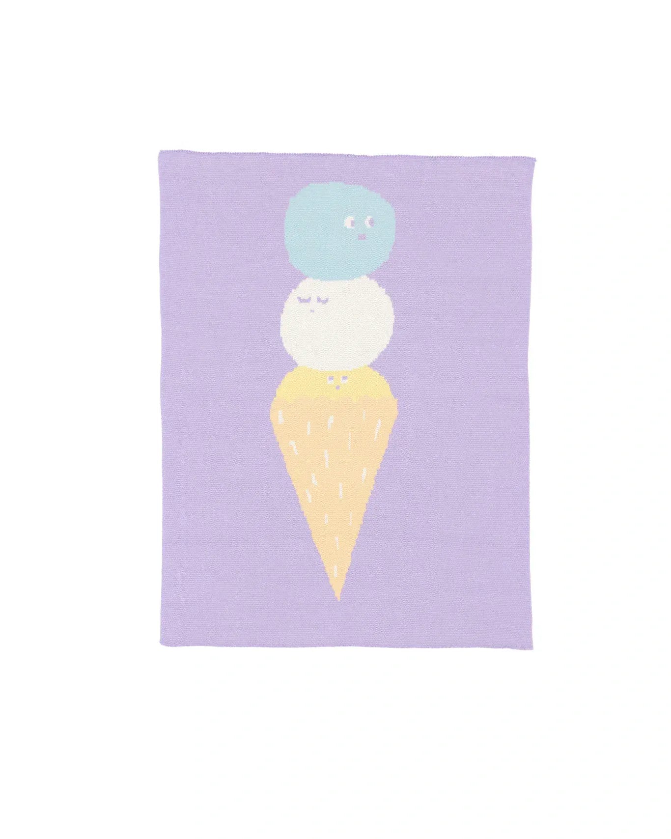 Biquette Baby Blanket Berry in Organic Cotton Ice Cream - Baby & Kid&